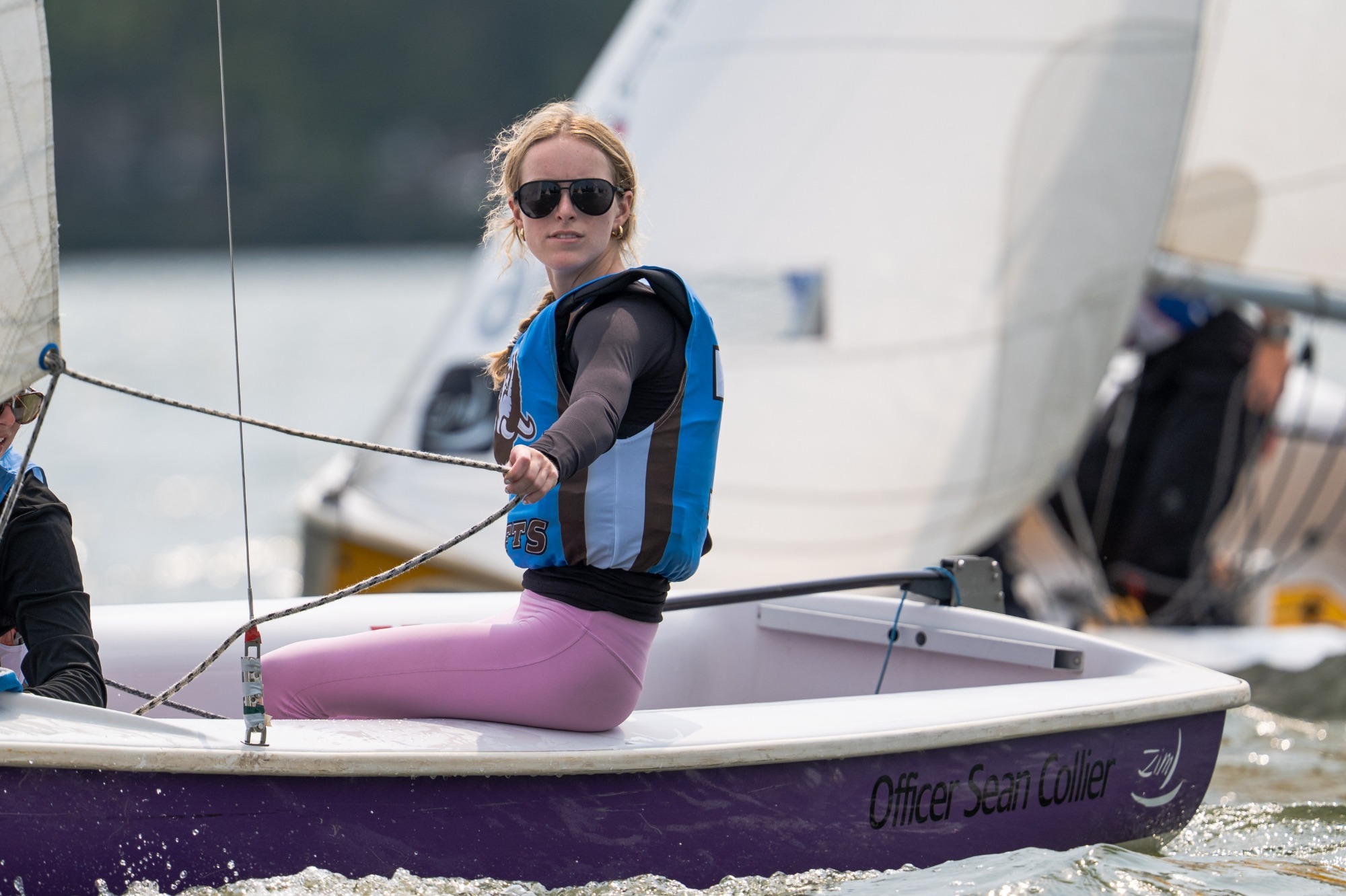 Maddie Janzen practices at Upper Mystic Lake during her freshman season.