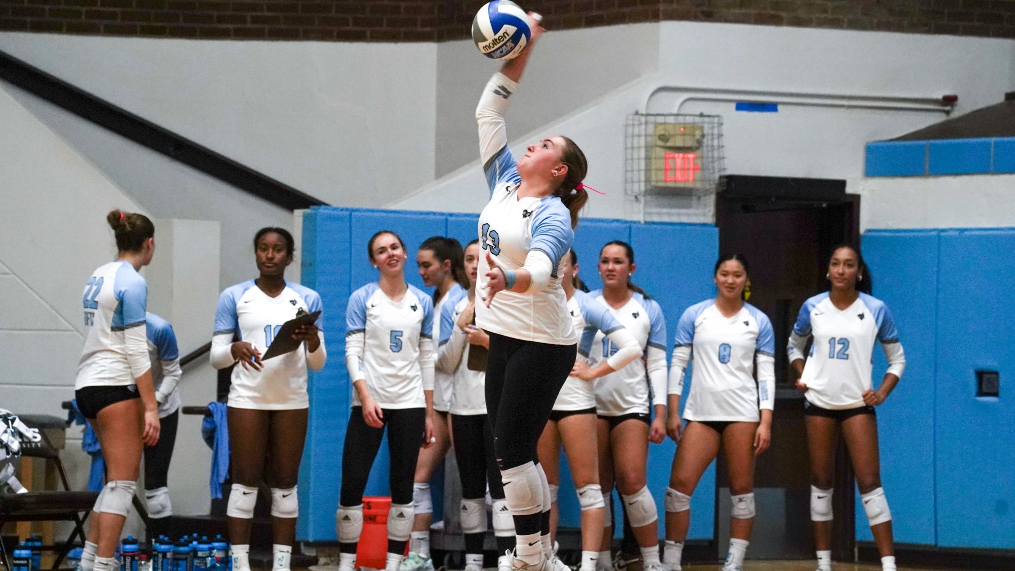 Ellery Clark Serves Against Colby College October 30.