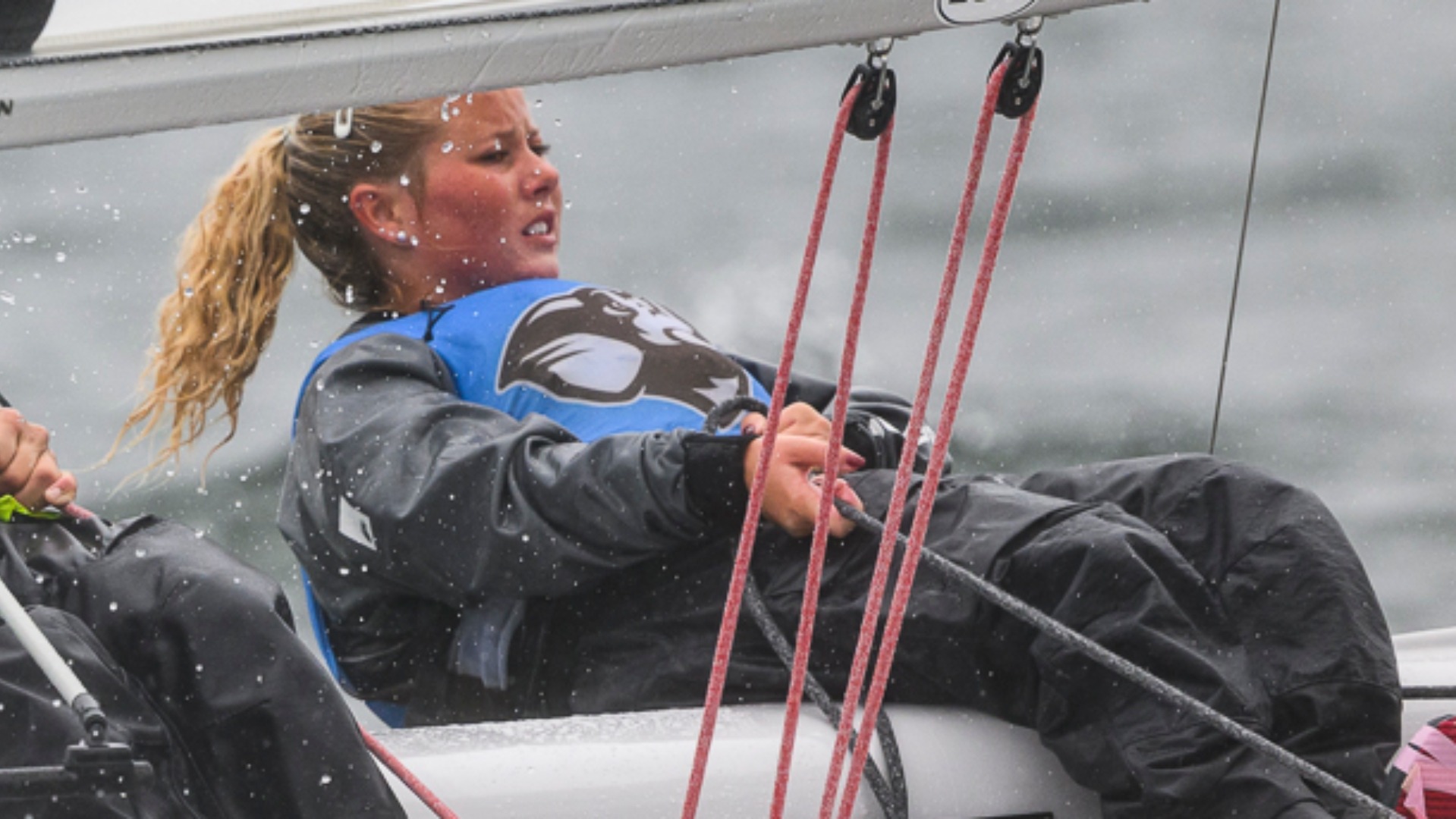 Reddin Kehrli crews for the Jumbos during a race this fall,.