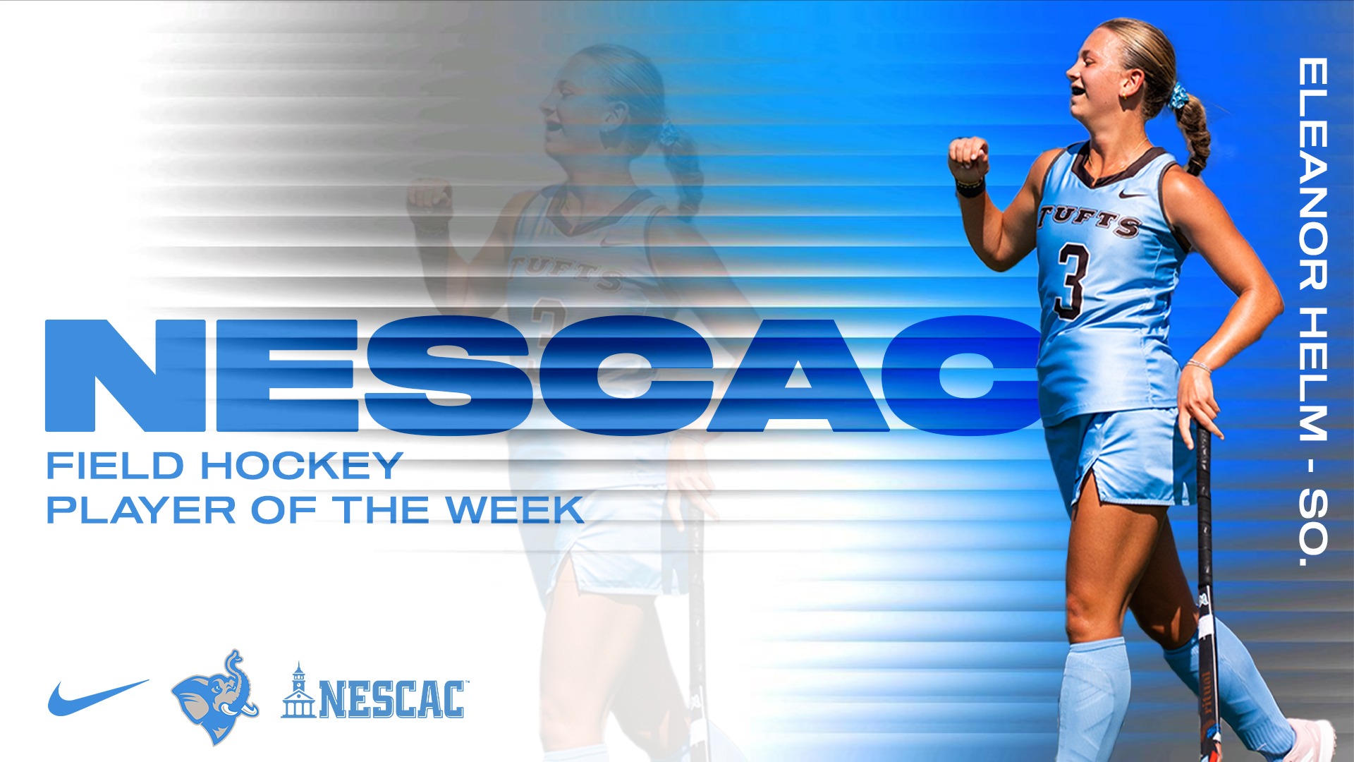 This is the graphic for Eleanor Helm's Player of the Week Award.