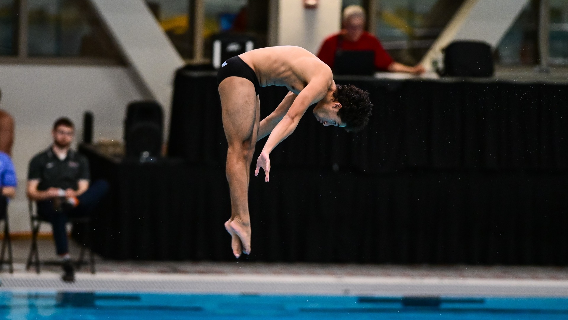 Jay Wilkinson competes in a diving event at MIT.