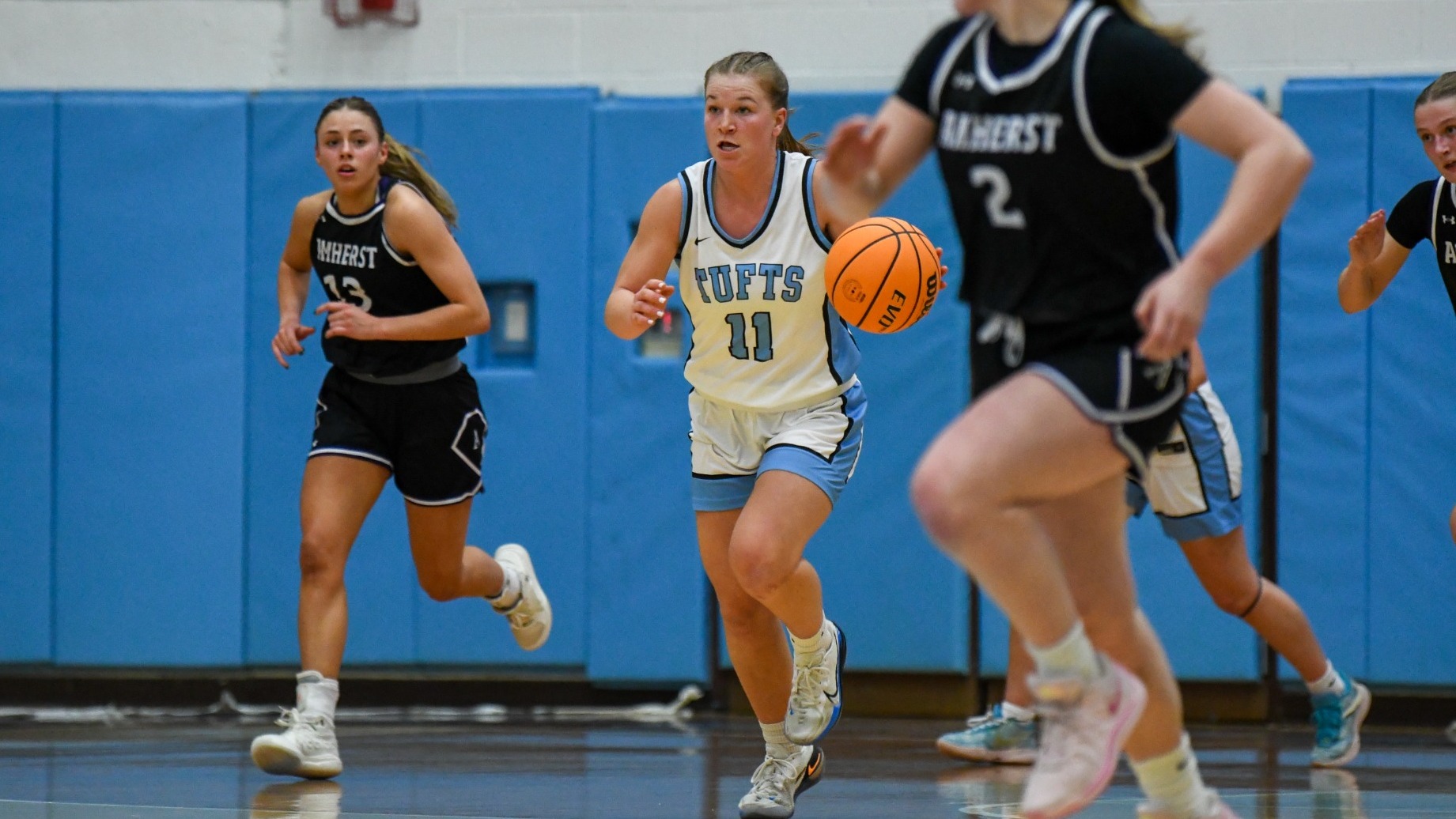 Abby Congdon Dribbles Against Amherst on February 6, 2026.