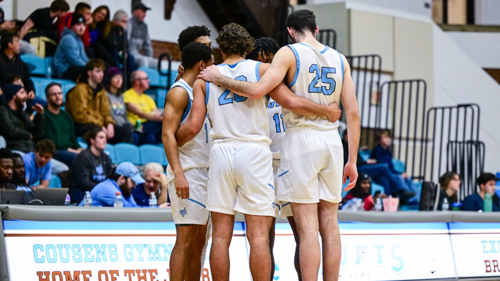 Tufts Men's Basketball Team Huddle