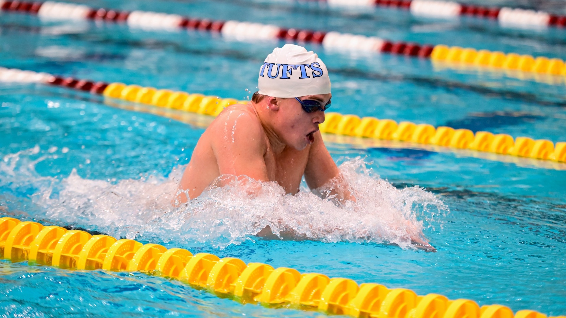 Timmy Brady swims the breaststroke during his freshman season.