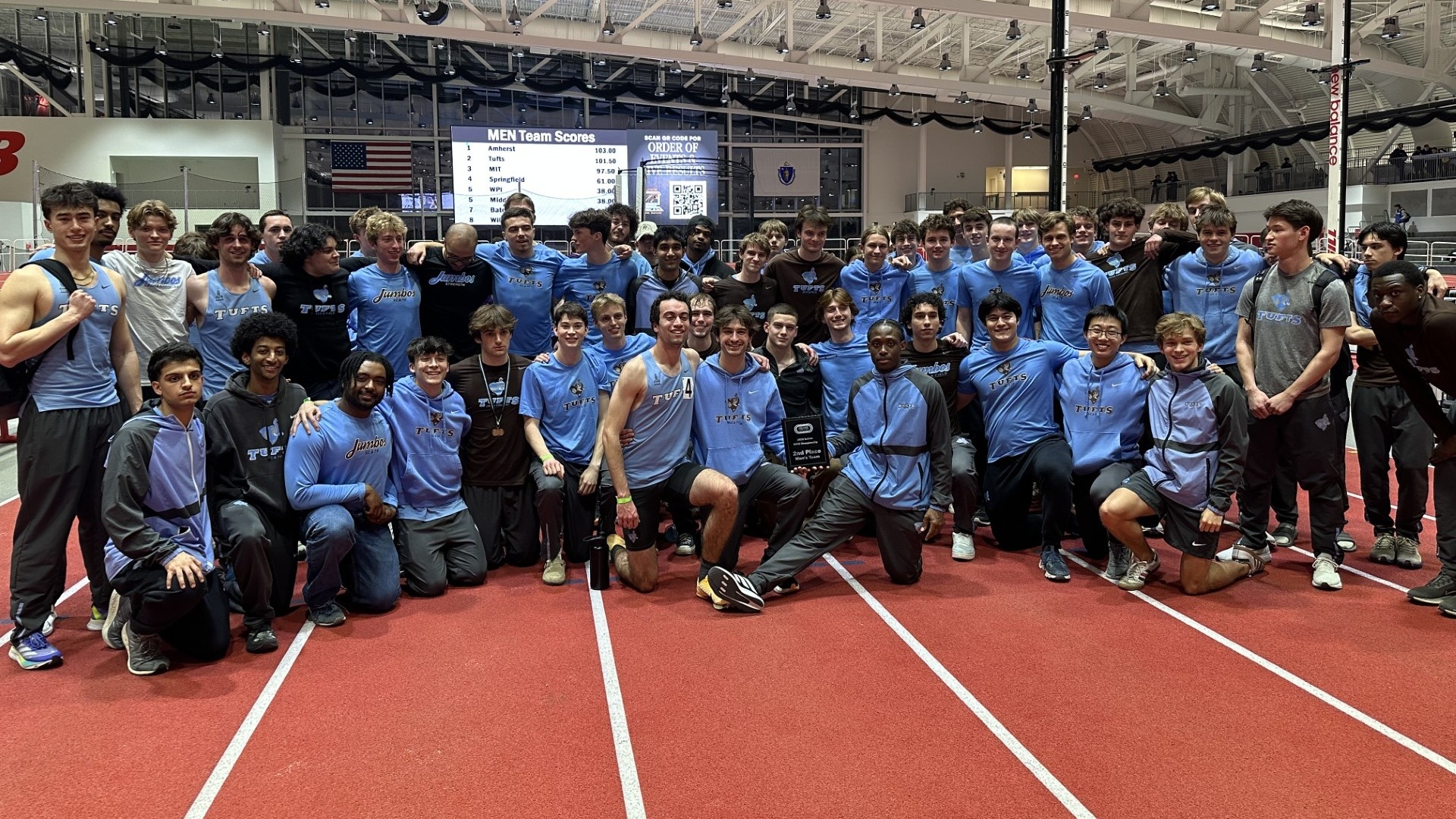 The Men's Track & Field team was the runner-up at the New England DIII Indoor Meet.