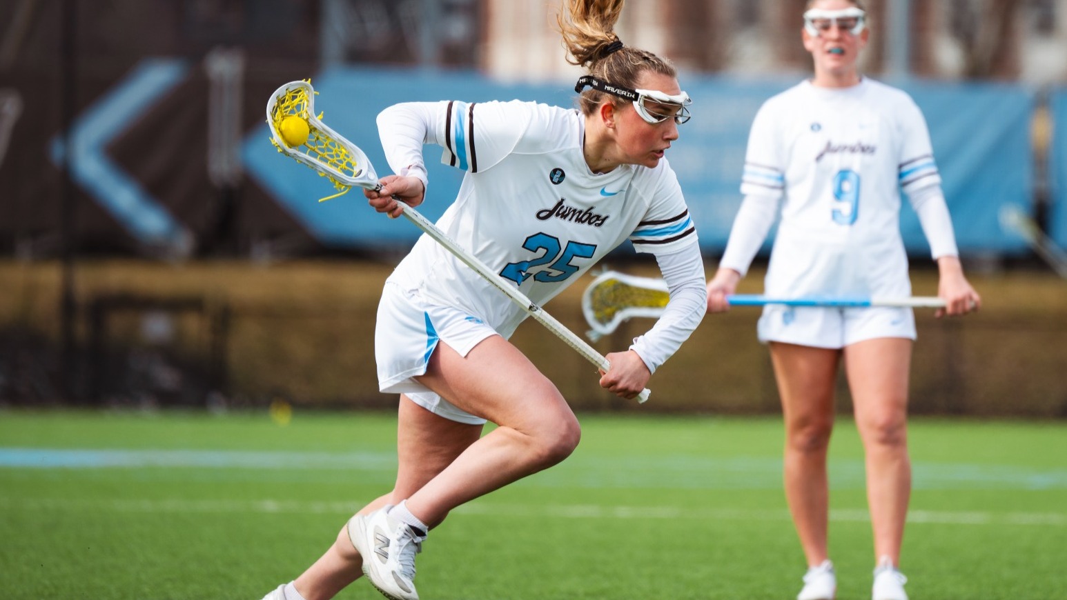 Allie Zorn Takes Free Position Shots Against Trinity College March 21, 2026.