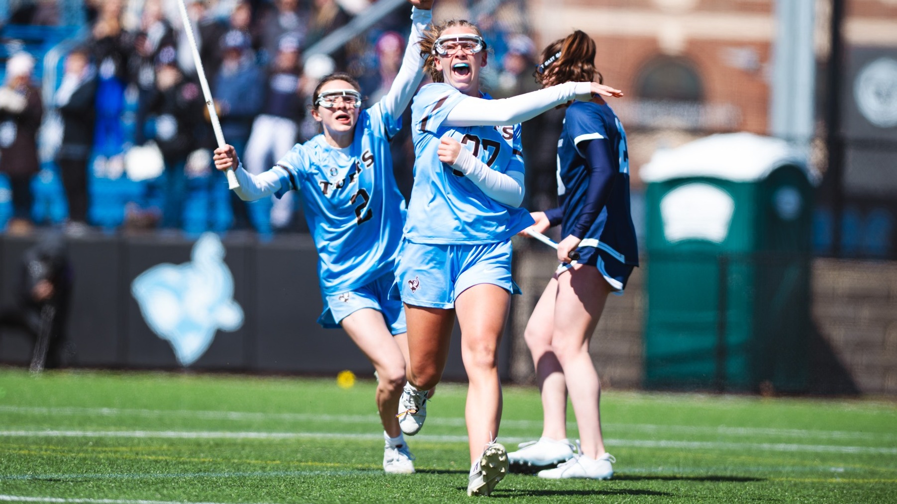Eleanor Helm Celebrates Goal Against Middlebury March 28.