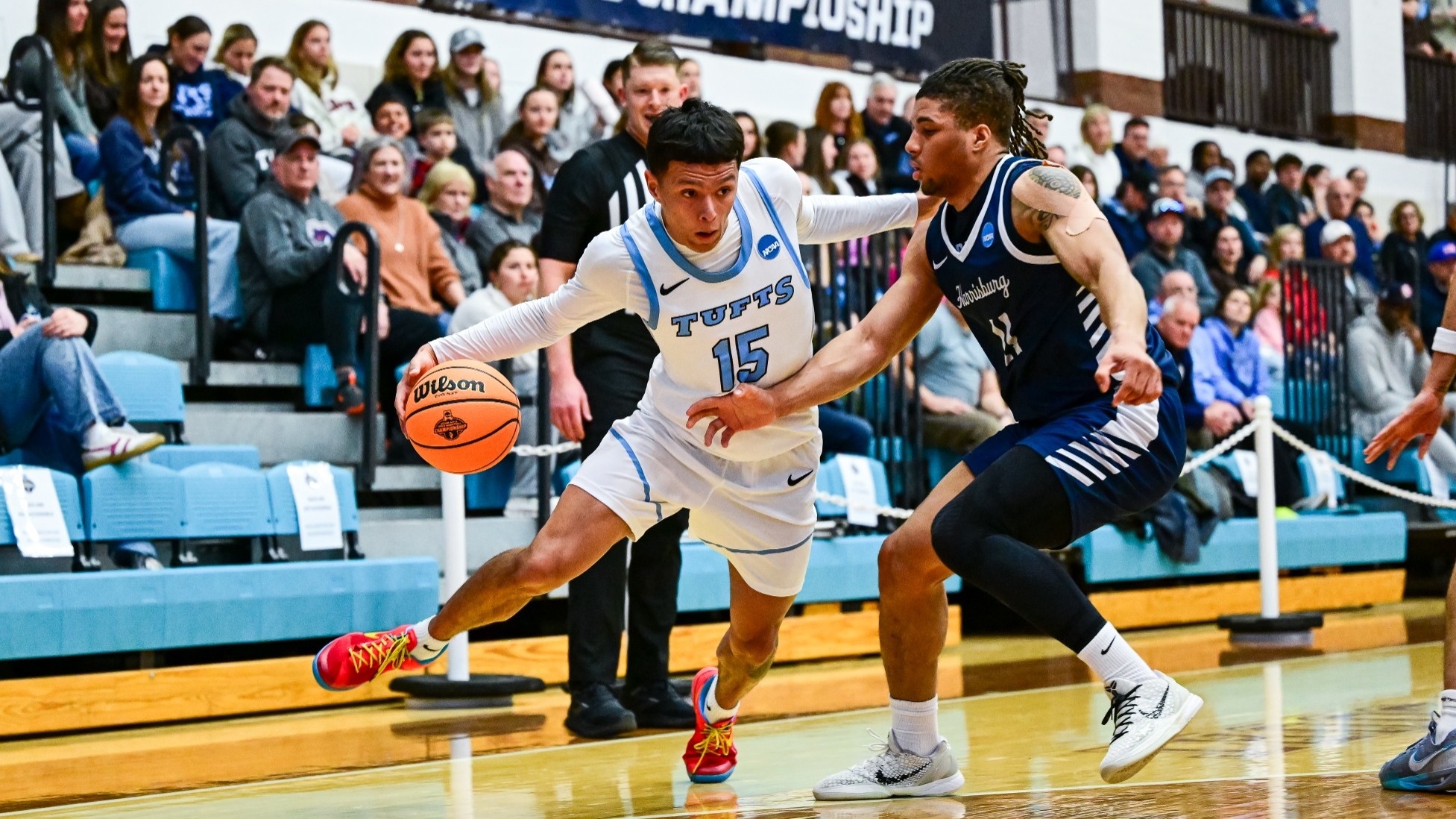 Ricardo Nieves Drives To Hoop Against PSU Harrisburg in March 6, 2026 NCAA First Round Game.