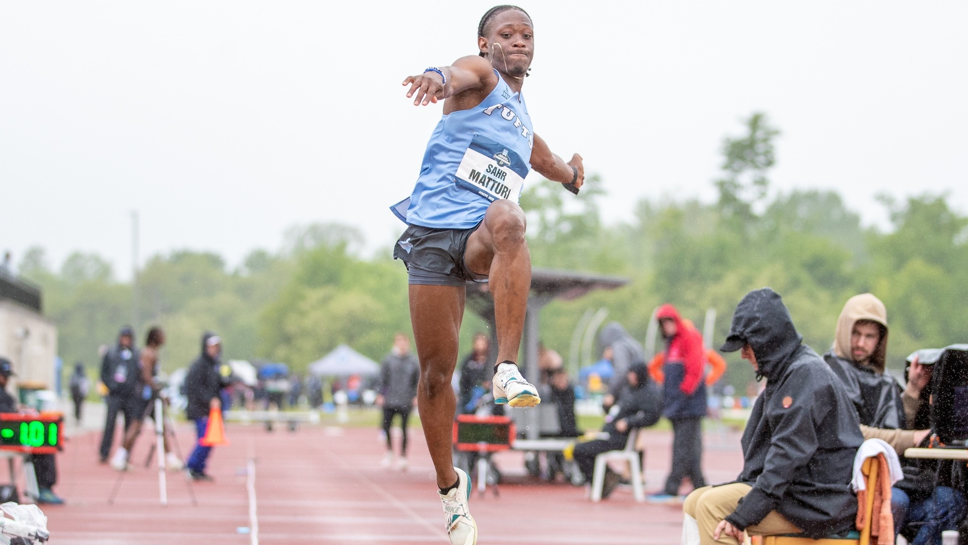 Sahr Matturi competes at the 2025 NCAA Outdoor Championships.