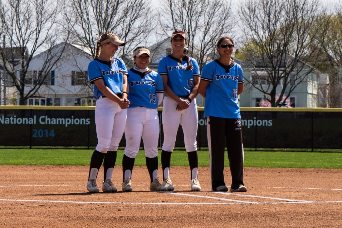 The 2026 Tufts Softball seniors were recognized on April 18.