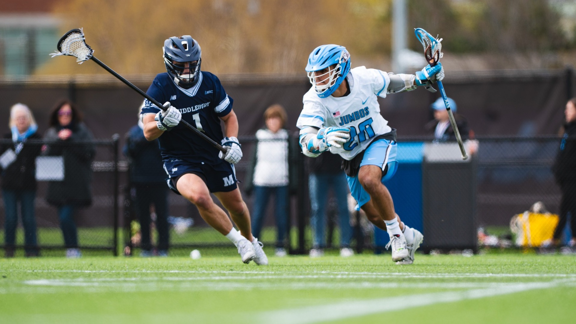 Jack Regnery Drives To Lane Against Middlebury College APril 25.
