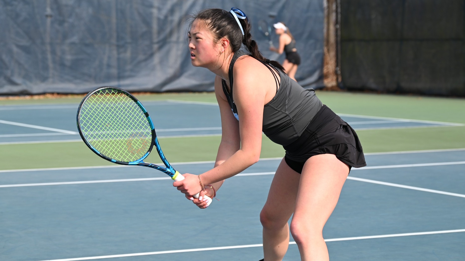 Natalie Hu Readies For Shot Against Connecticut College April 3.