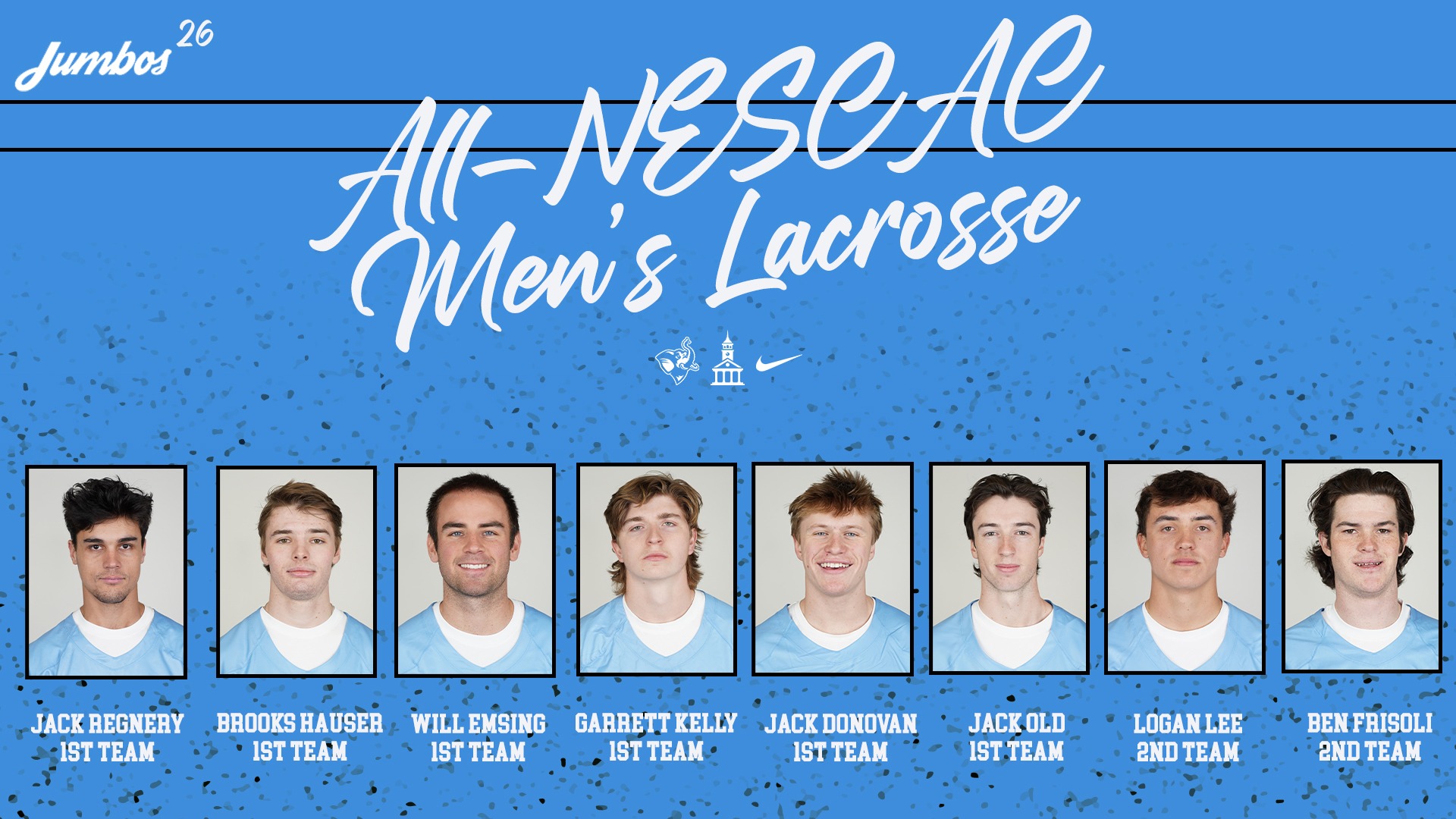Tufts Men's Lacrosse All-NESCAC Website Graphic