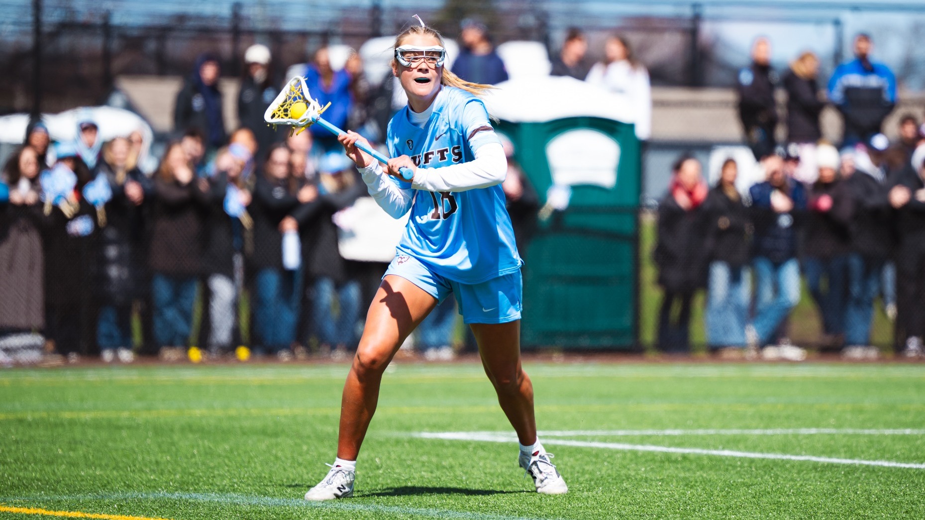 Schuyler Lloyd Passes Ball To Teammate March 28 against Middlebury College.