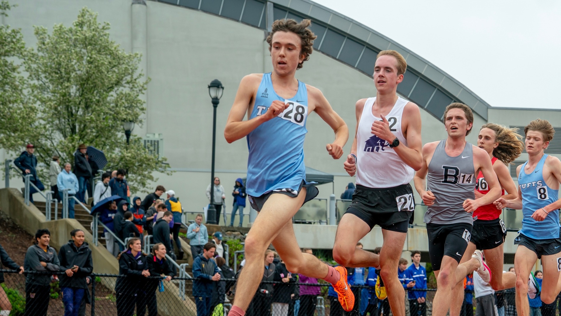 Amokrane Aouchiche competes at the 2025 NESCAC Championship Meet.