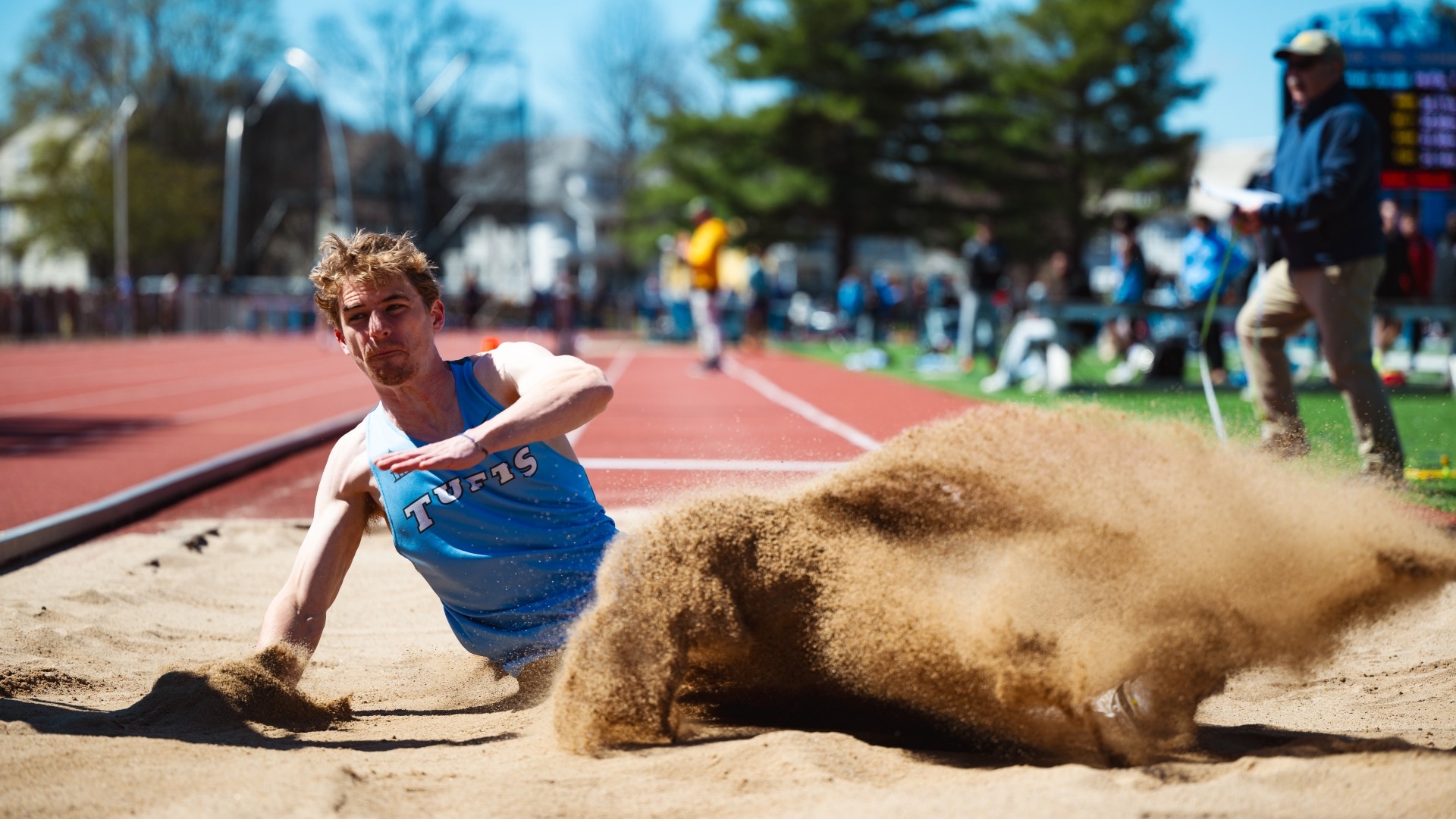 Casey Lambert competes in a jumping event at Ellis Oval during the 2026 season.
