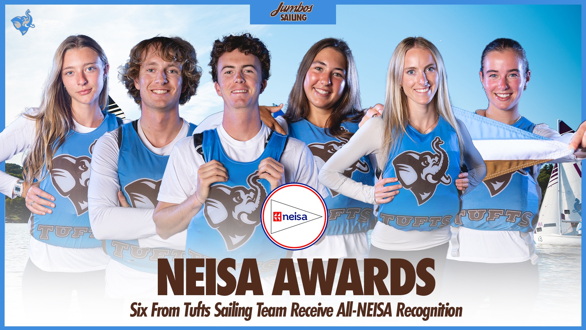 This is the graphic for Tufts Sailing's All-NEISA Honorees.