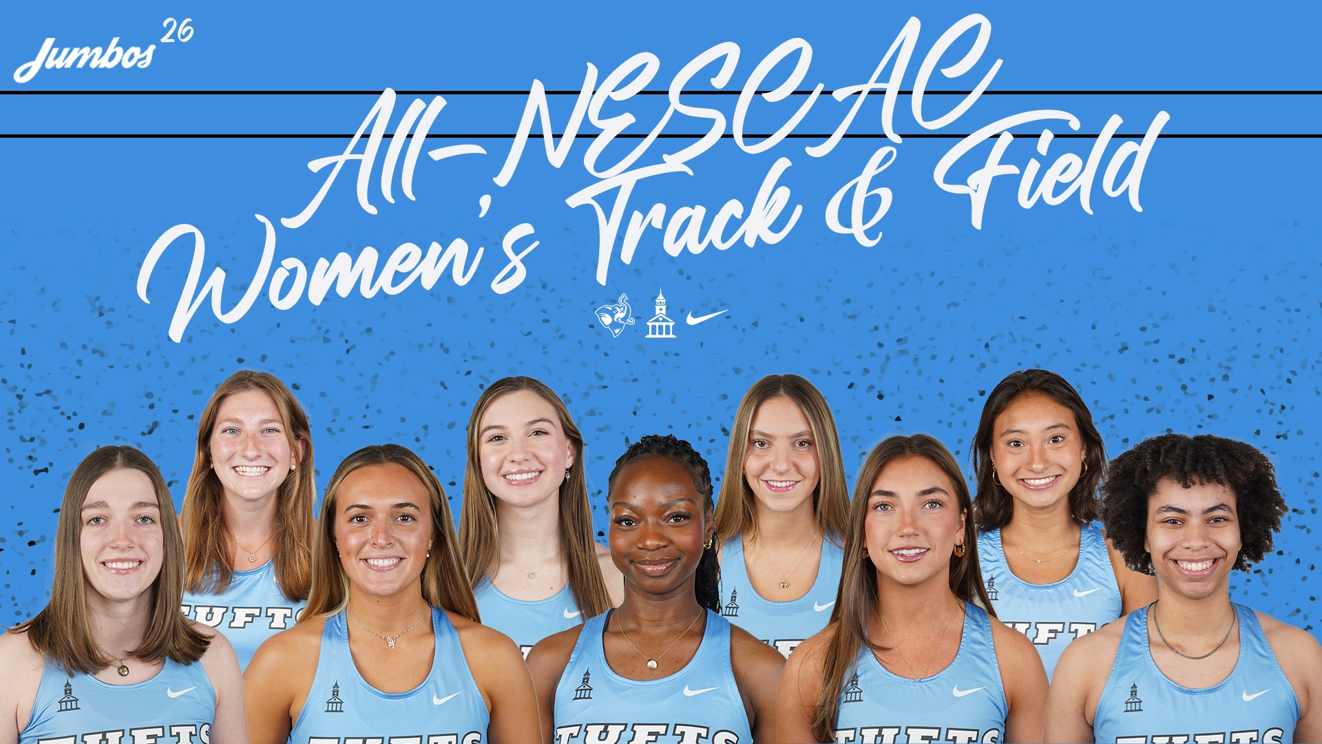 This is the graphic for the Women's Track & Field NESCAC All-Conference honorees.