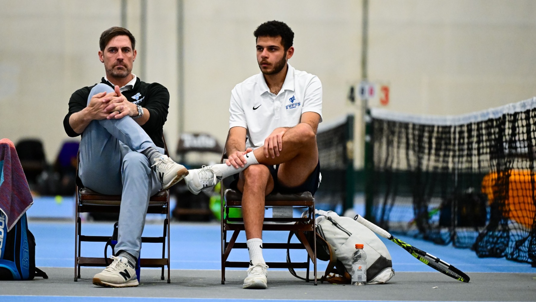 Adham Gaber Coaches Men's Tennis Team With Head Coach Karl Gregor