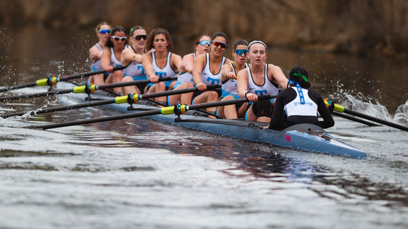 Tufts Second Varsity Boat Rows At Malden Racing Series.