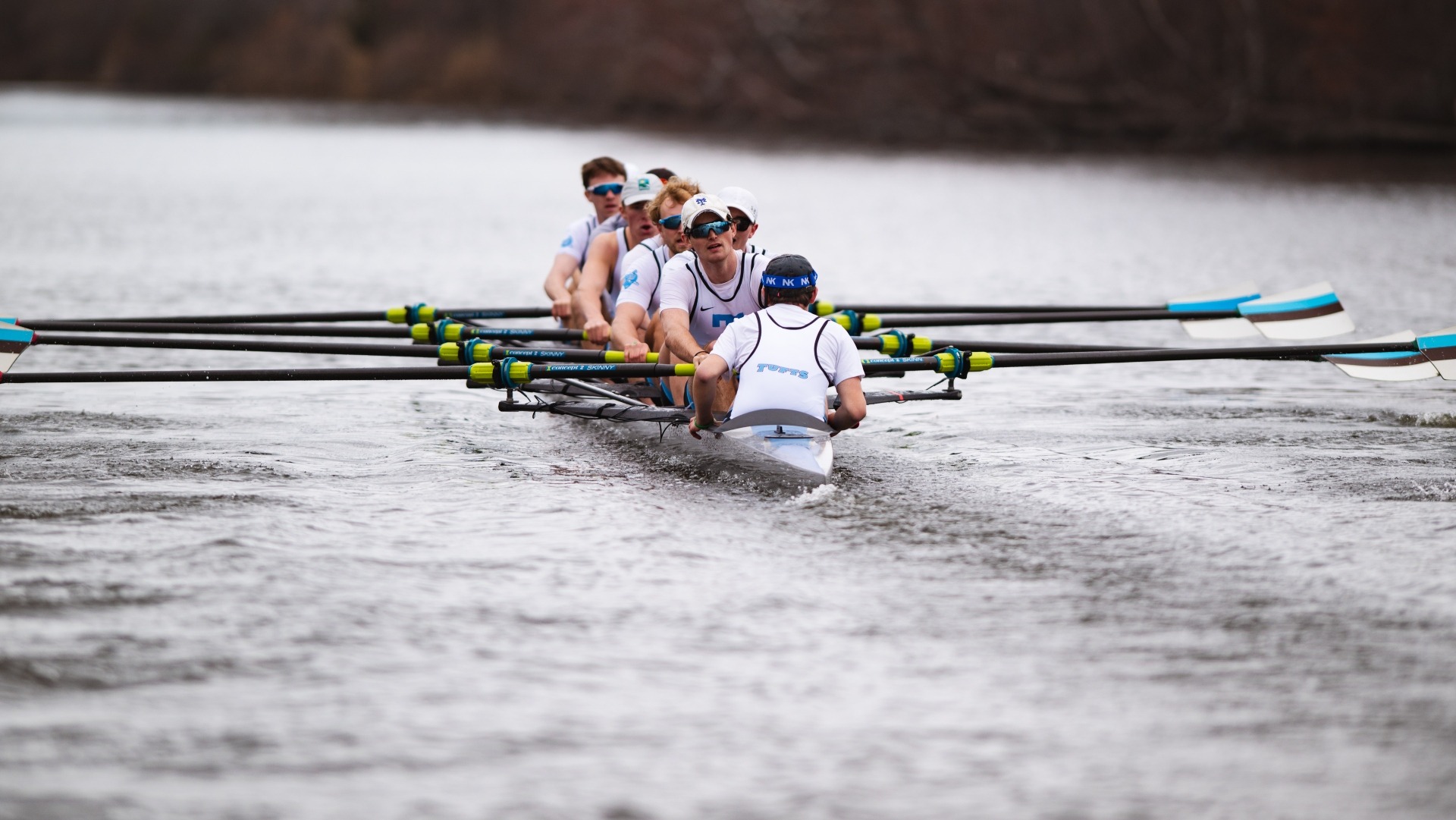 The Tufts 2V8 competes at Malden River during the 2026 season.