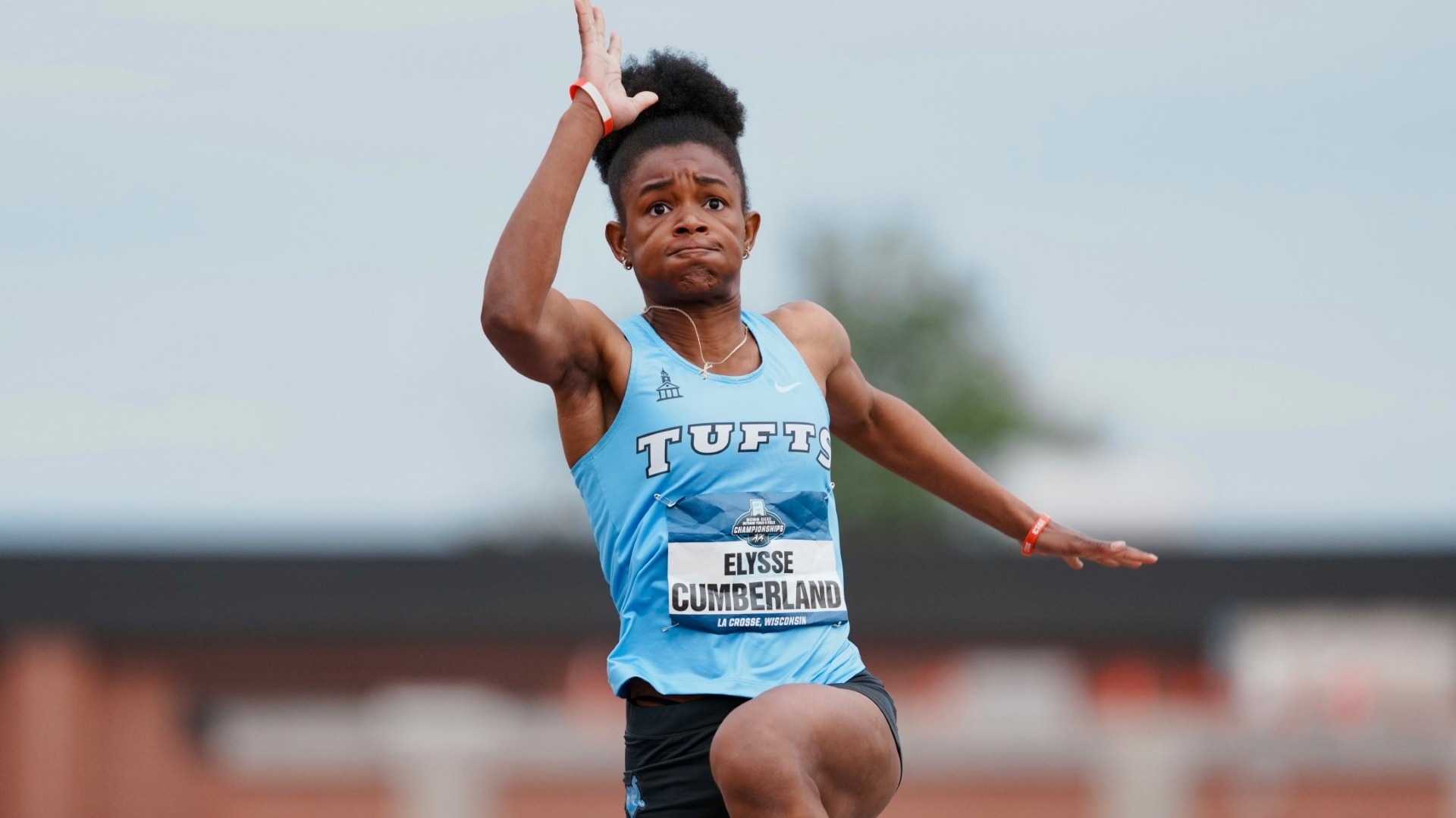 Elysse Cumberland competes in the long jump at the 2026 NCAA Outdoor Championships.