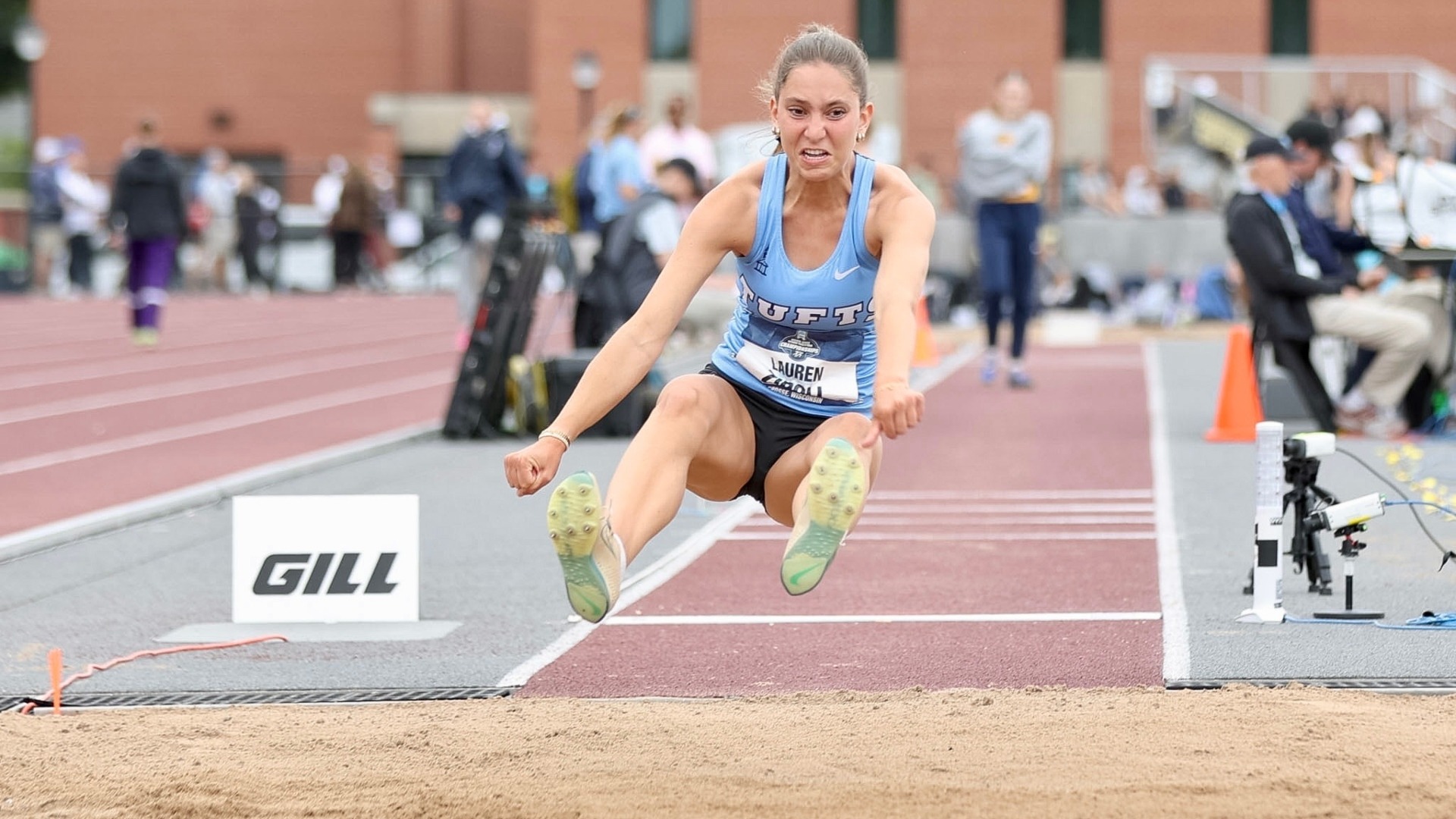 Lauren Zipoli prepares to land in the long jump at the 2026 NCAA Outdoor Championships.