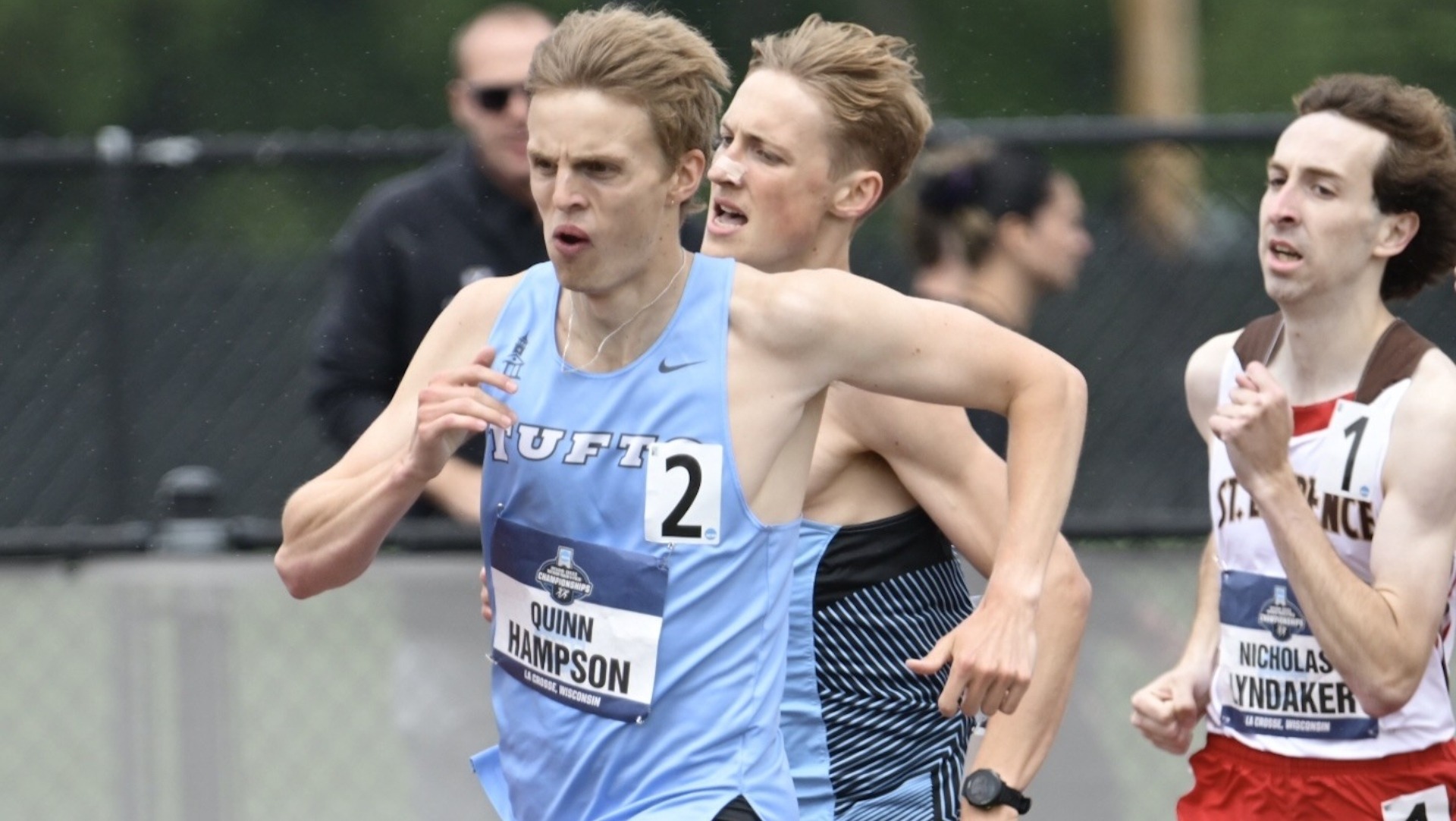 Quinn Hampson competes in the NCAA Outdoor 1500 meters in Wisconsin.