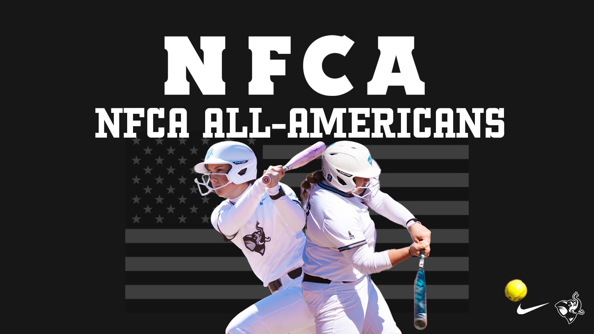 This is the graphic for Tufts Softball NFCA All-American Award Winners.