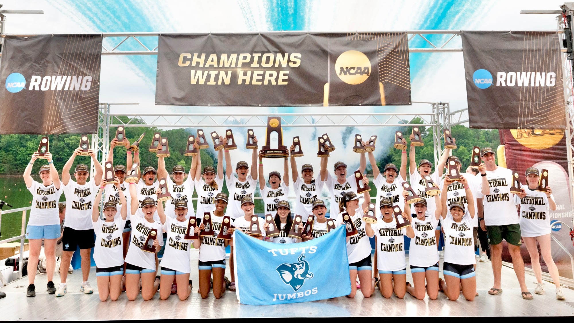 Women's Rowing Celebrates Third Straight NCAA Championship.