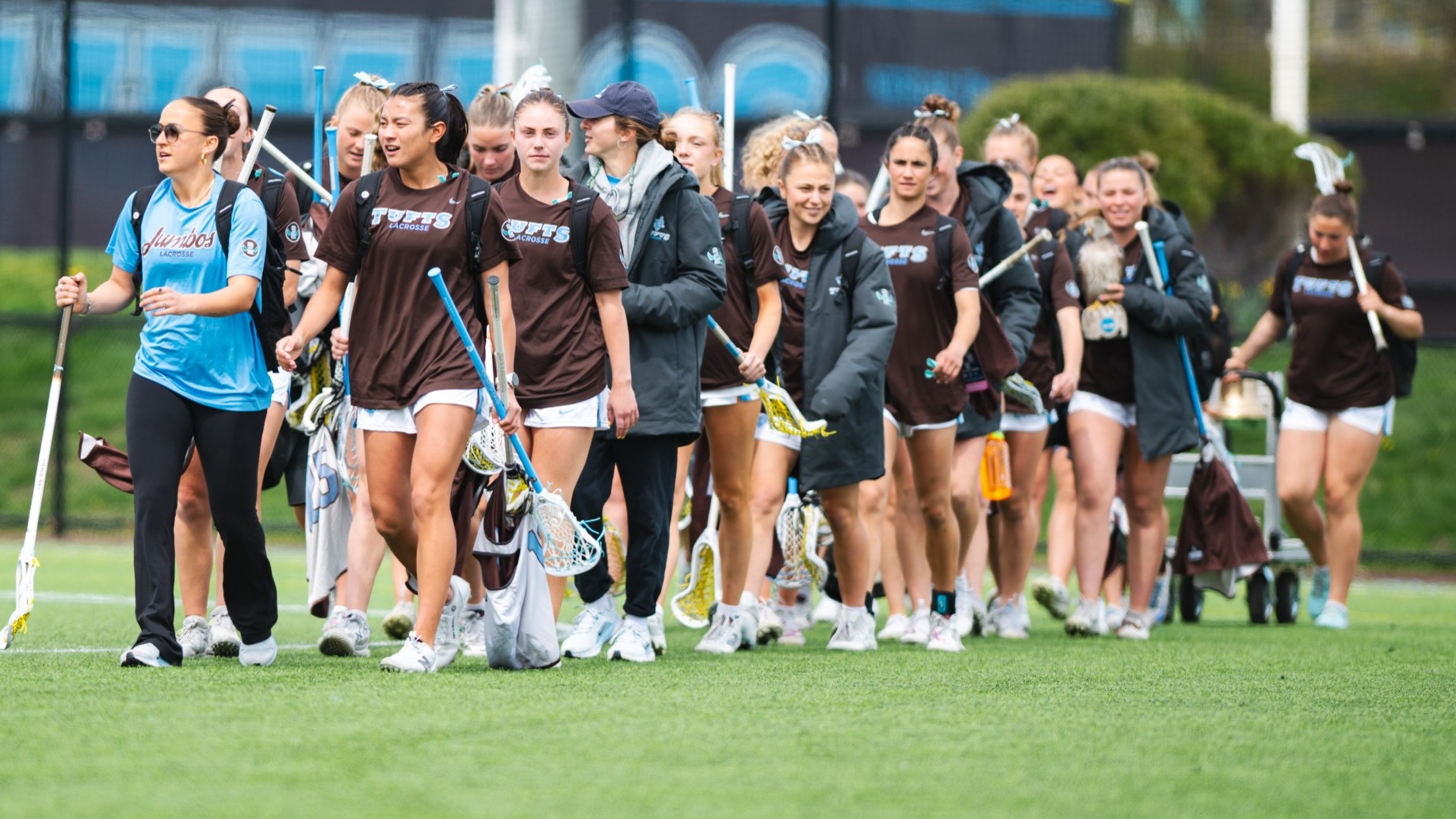 Tufts Women's Lacrosse Walks Into Bello Field