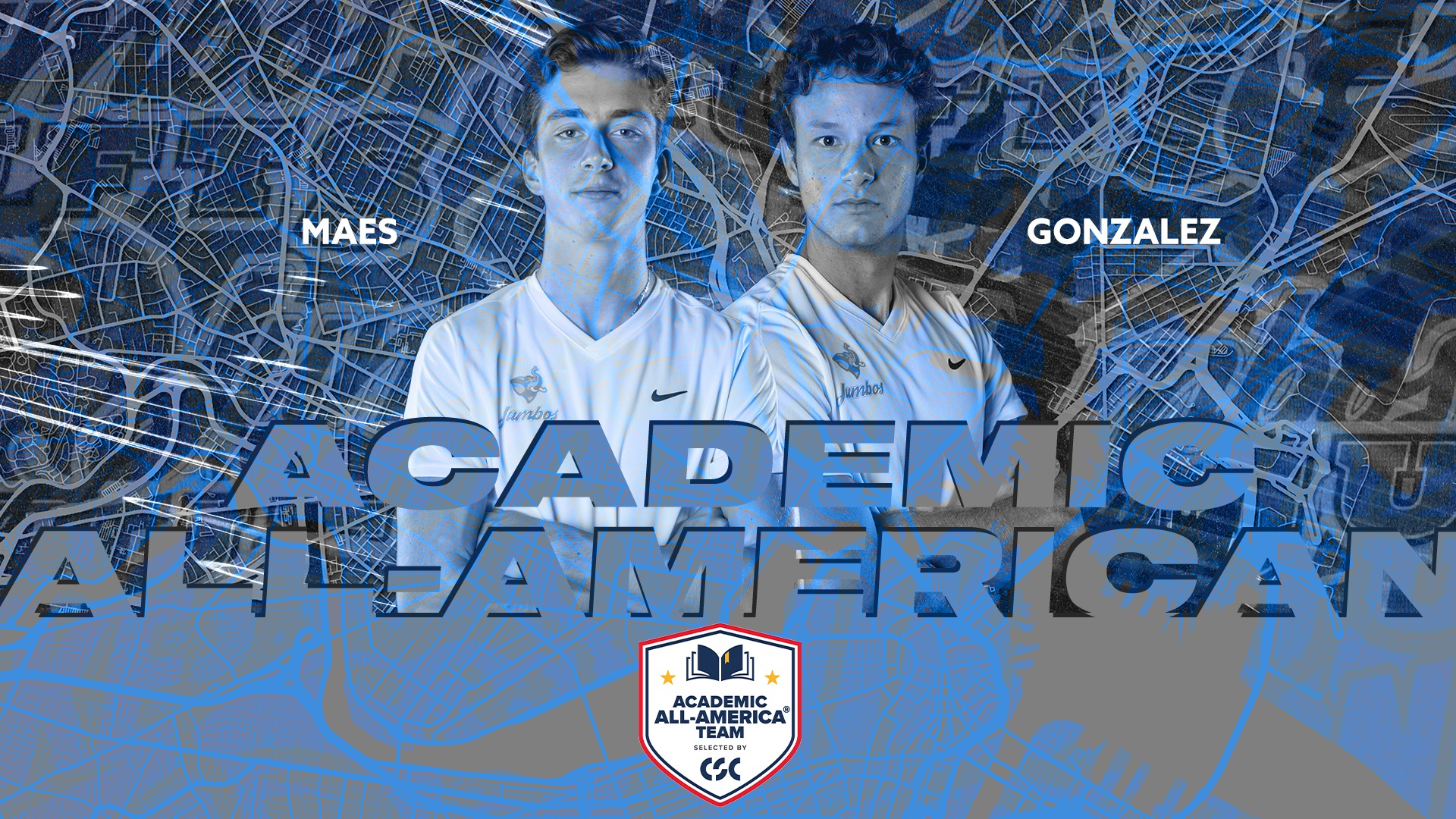 This is the graphic for the Tufts men's tennis Academic All-America recipients.