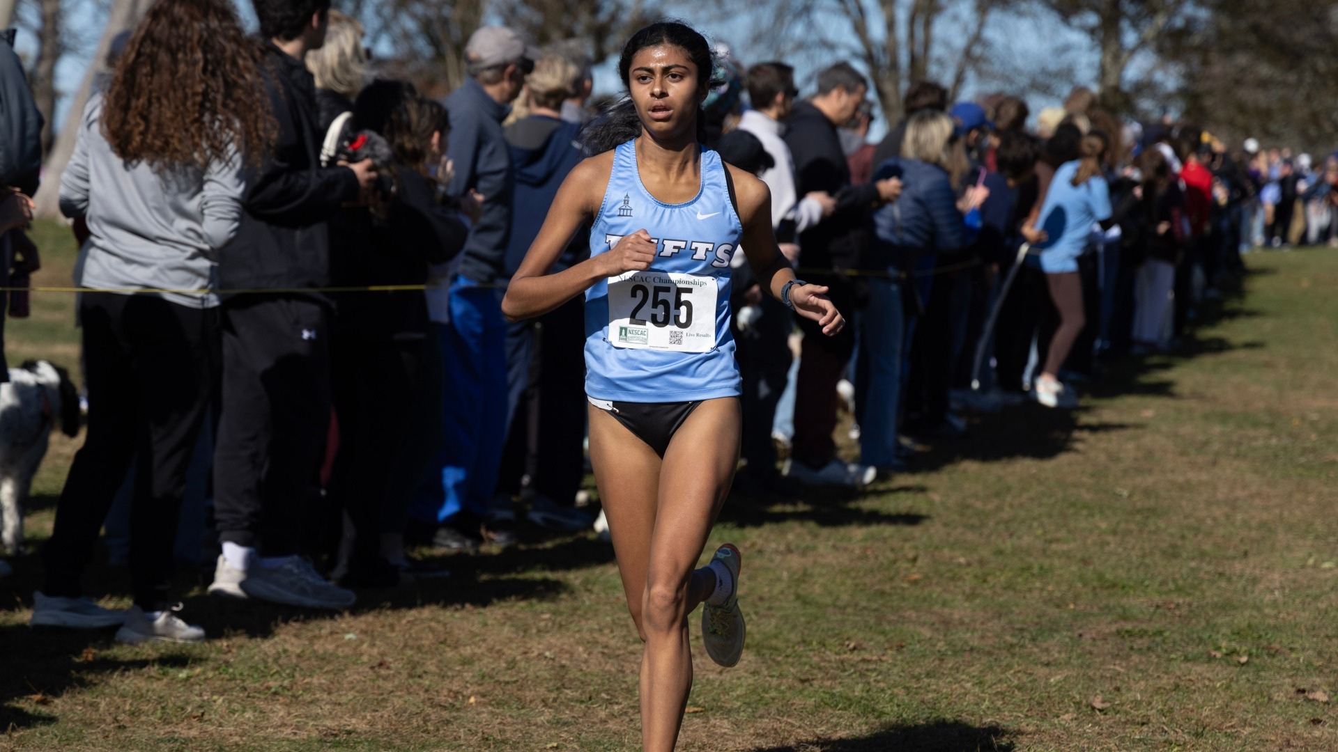 Zui Chinchalkar competes for Tufts during her first year on the team.