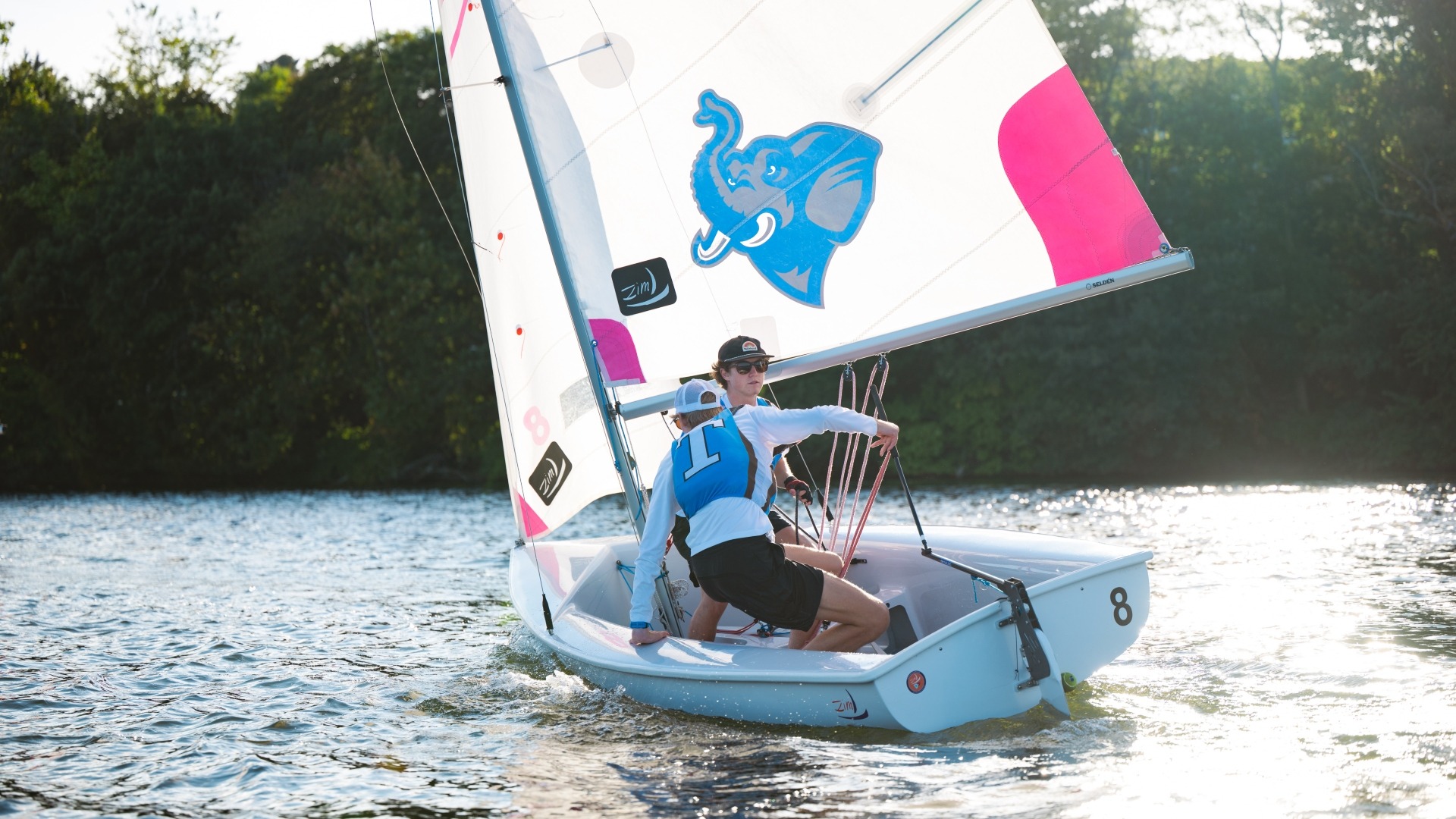 Grant Schmidt and Jack Poynter practice on Upper Mystic Lake in 2025.