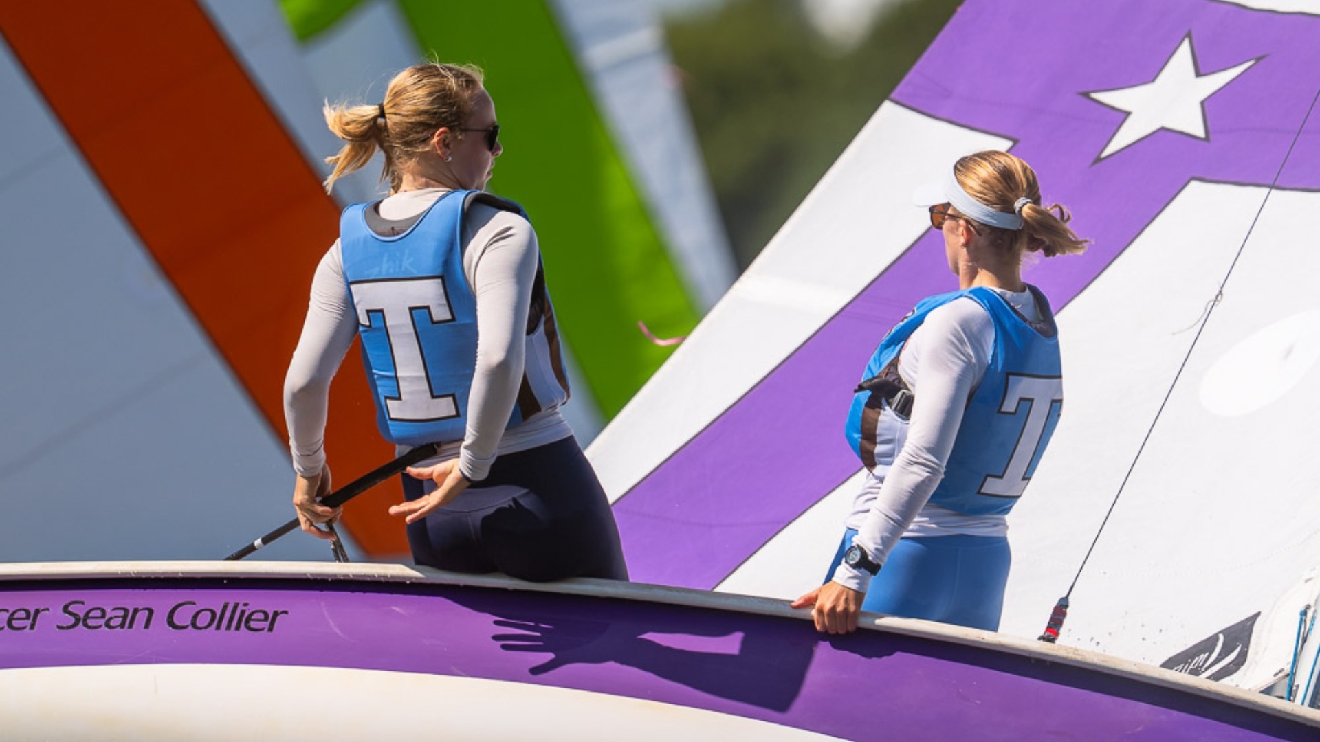 Sophia Hubbard and Fiona Barbeito compete at MIT's Toni Deutsch Trophy.