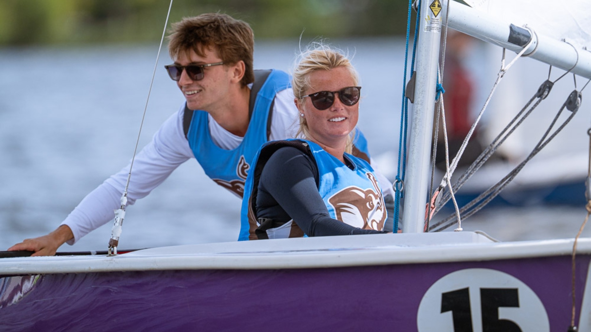 Oliver Keeves and Redding Kehrli sail for the Jumbos at the Hatch Brown event.