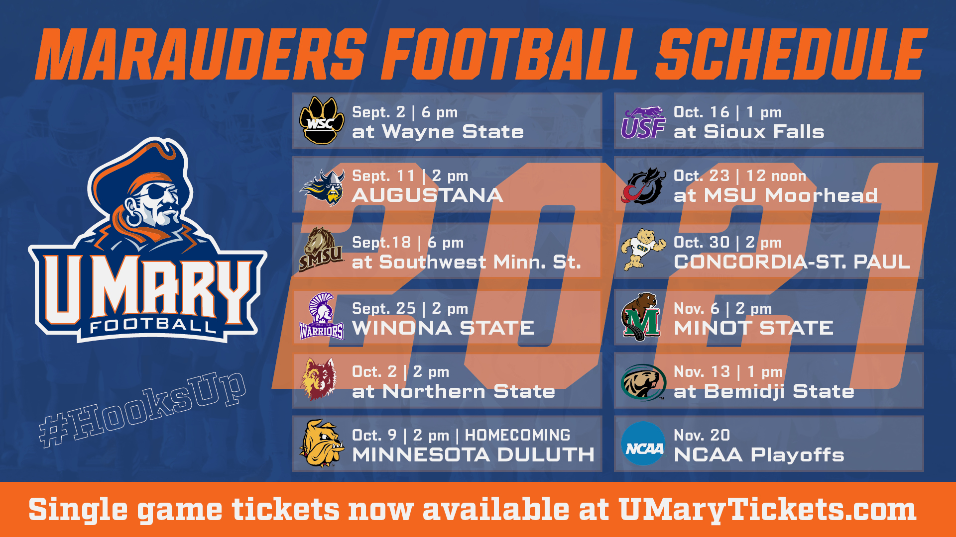 2021 Marauders football schedule features 5 home games, tickets now