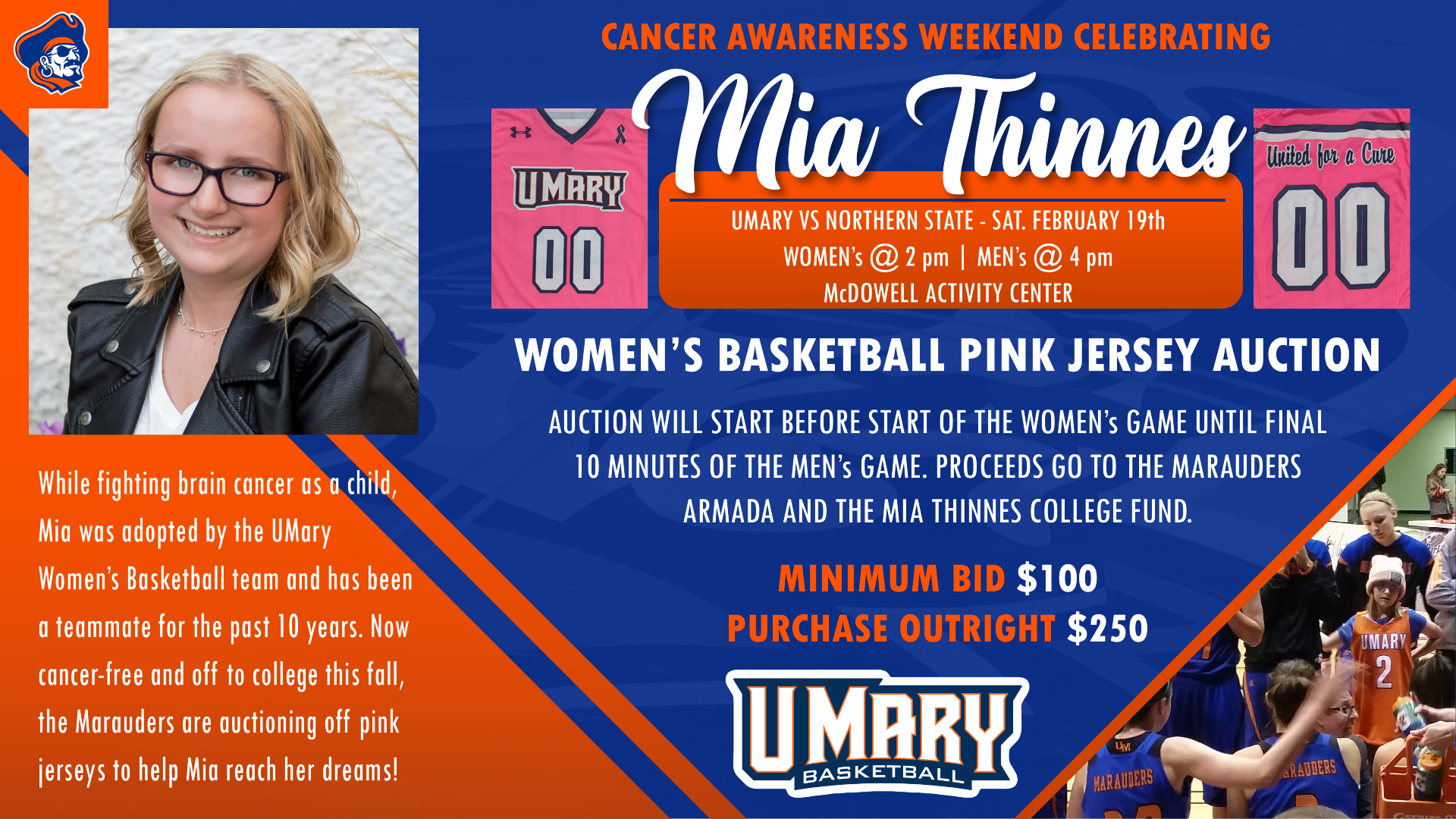 marauders-to-celebrate-adopted-teammate-mia-thinnes-on-senior-cancer