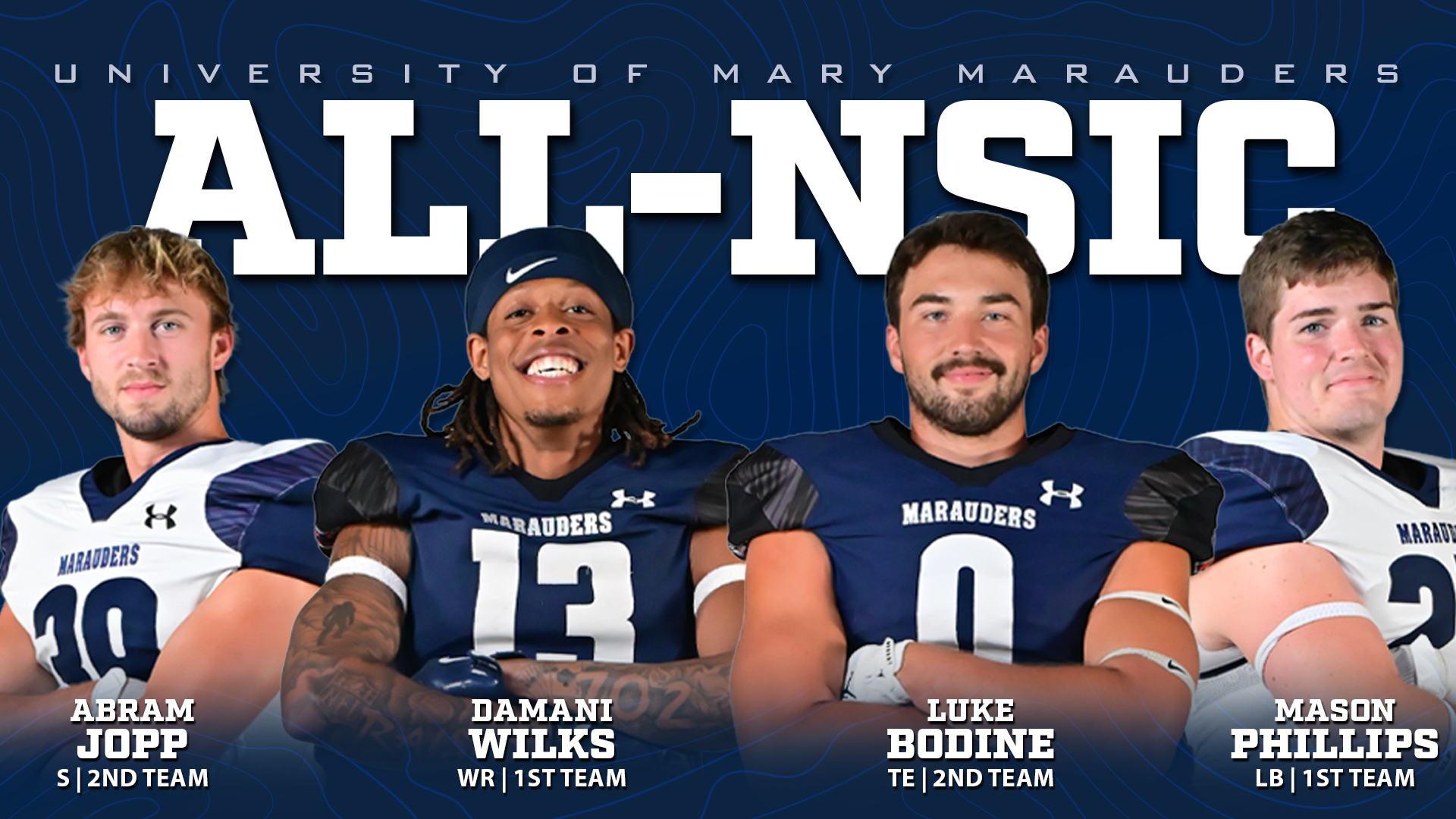 2025 All-NSIC Football Team graphic