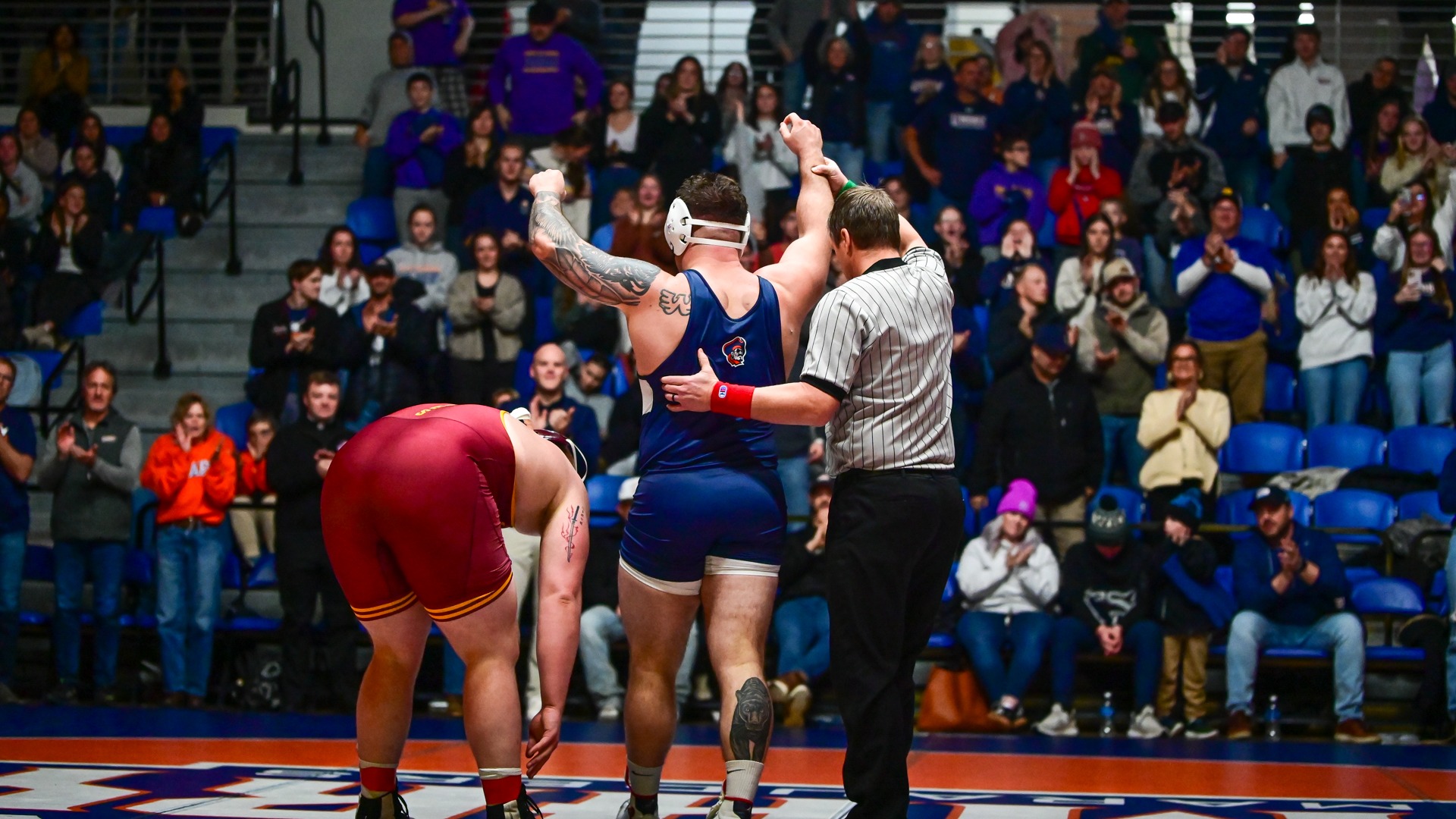 Tweeton getting his hand raised