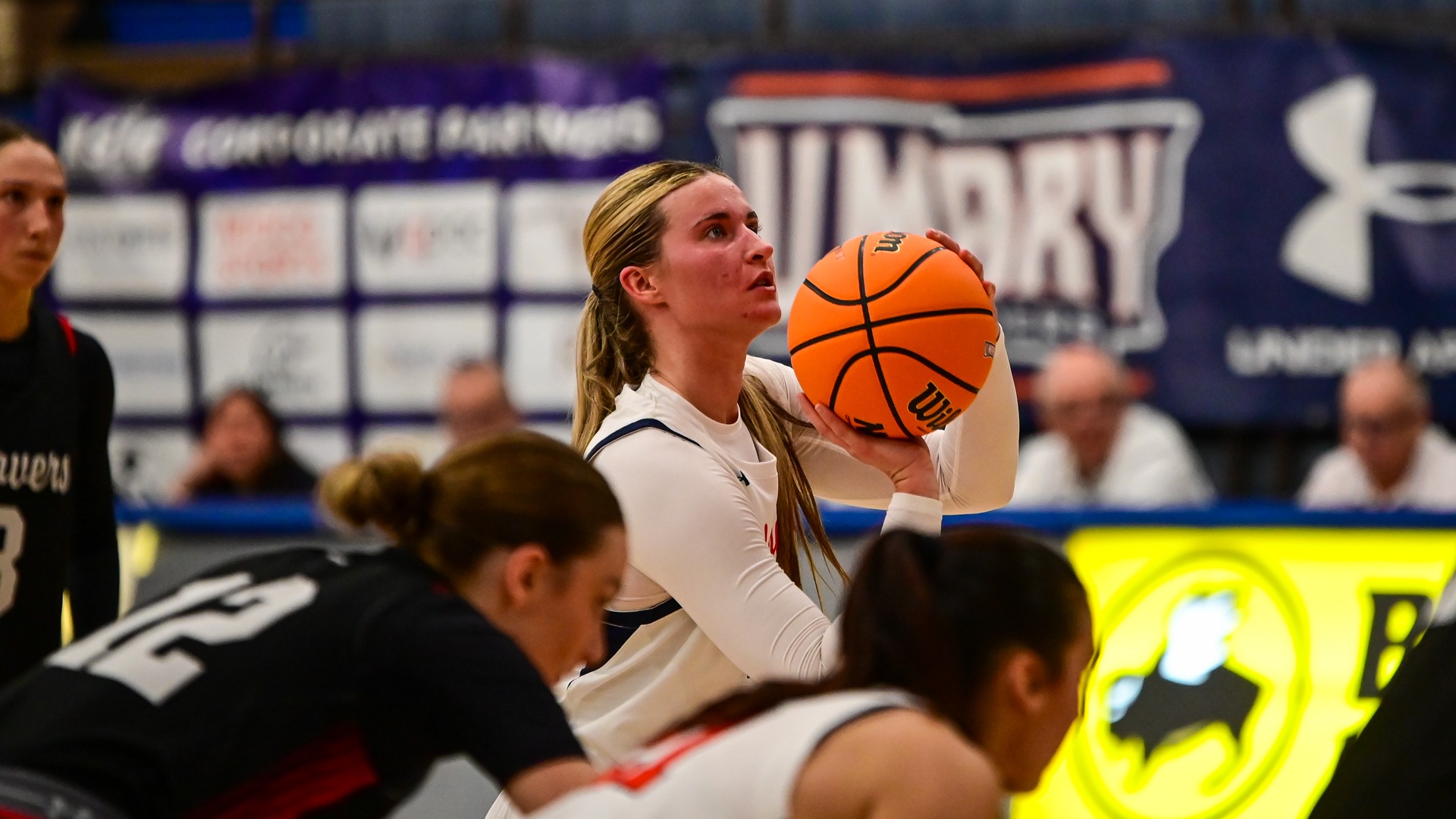 Chloe Pfau shooting a free throw