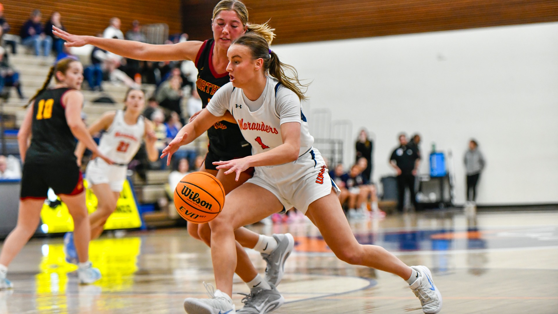 Eden Fridley drives to the basket