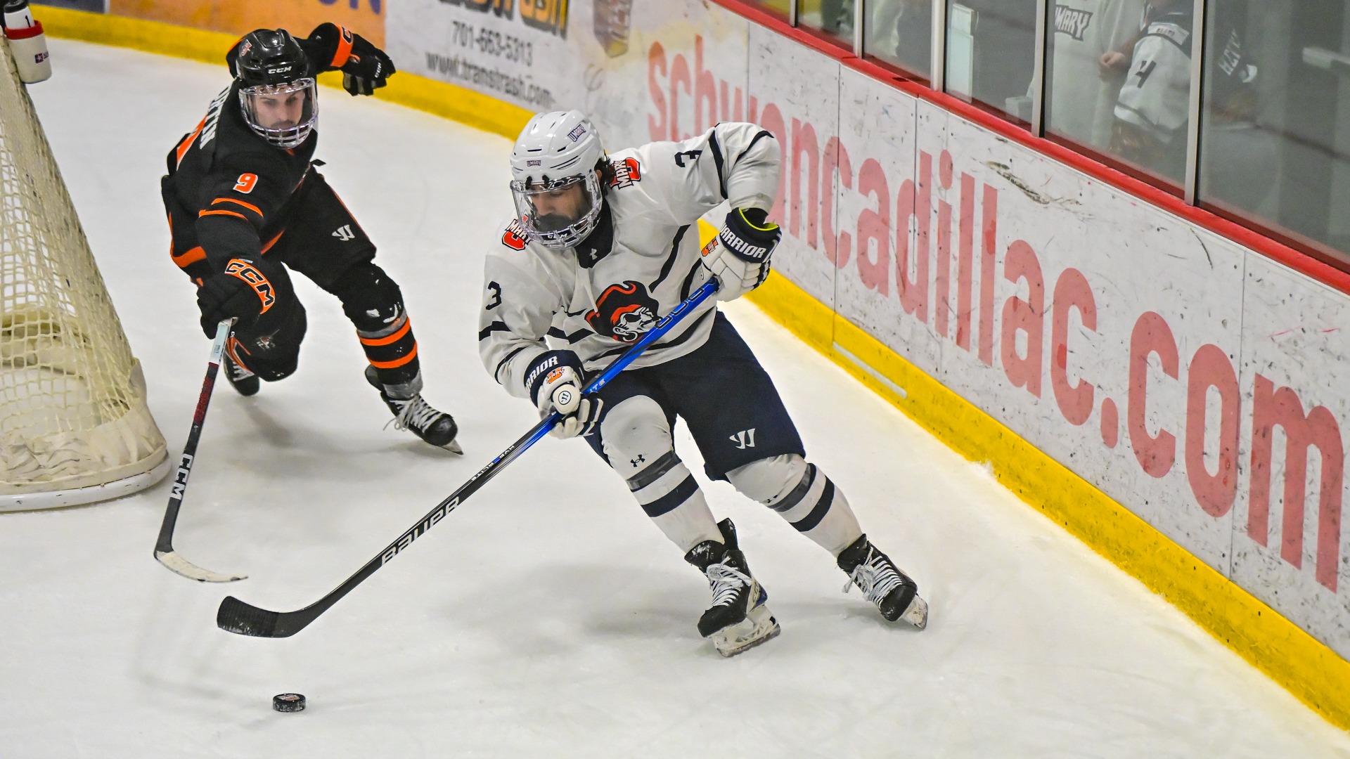 Amraj Gill moves the puck