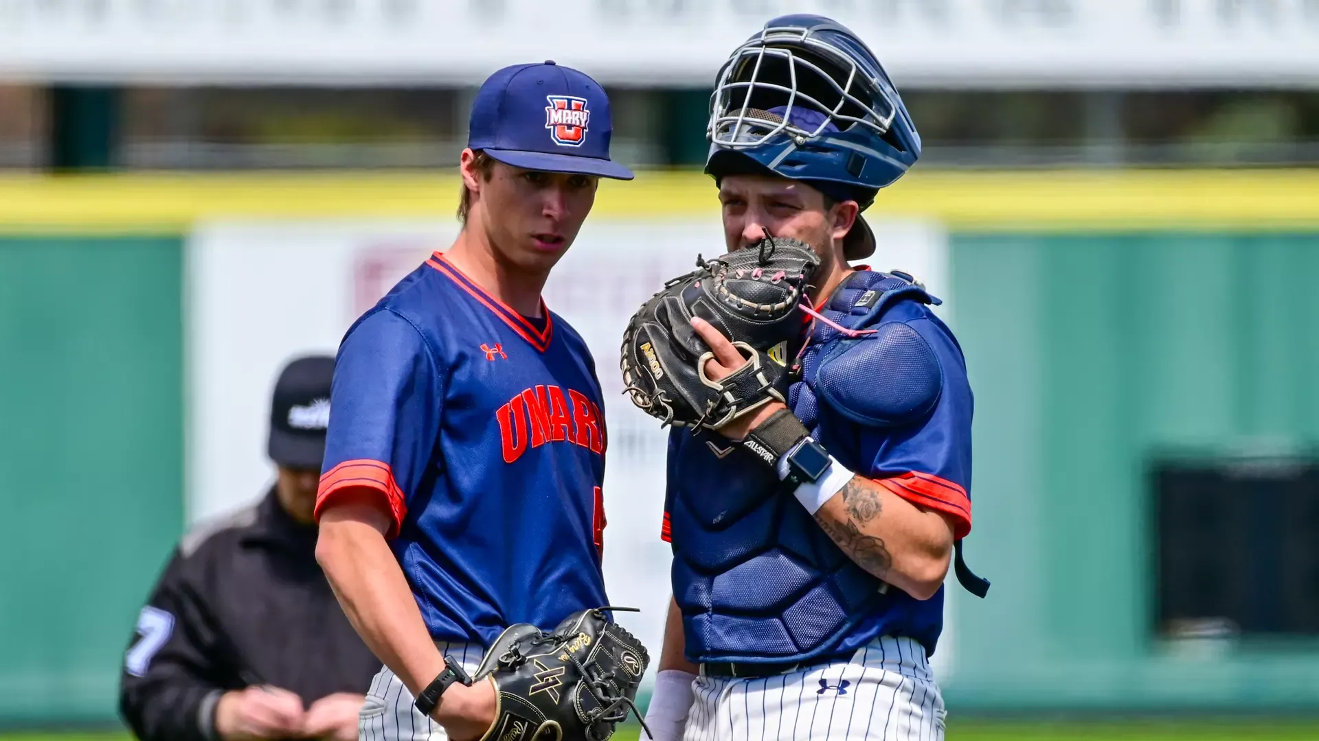 Jacob Burgess and Cru Walker mound visit