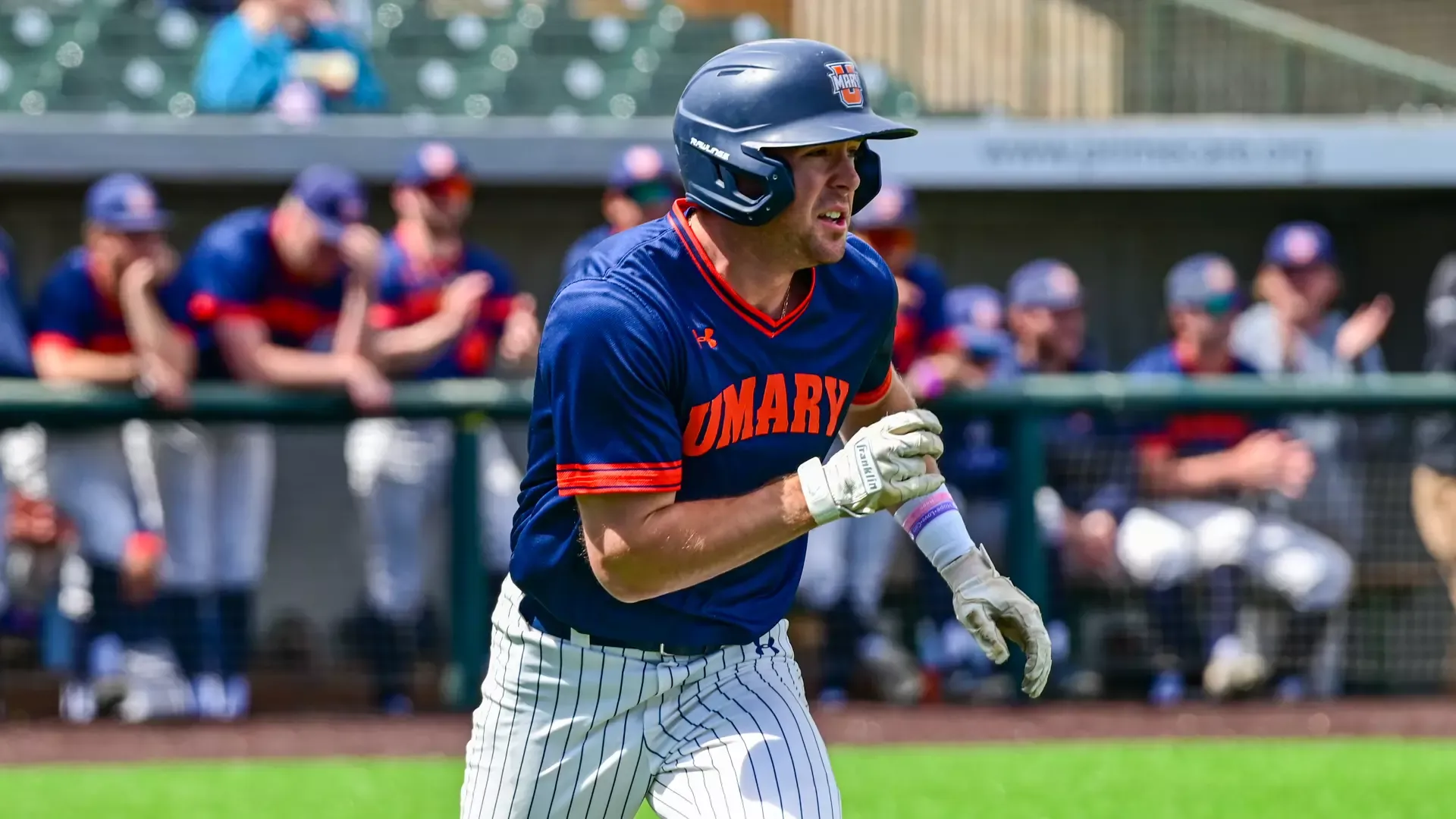 Kieran Gaffney running to first