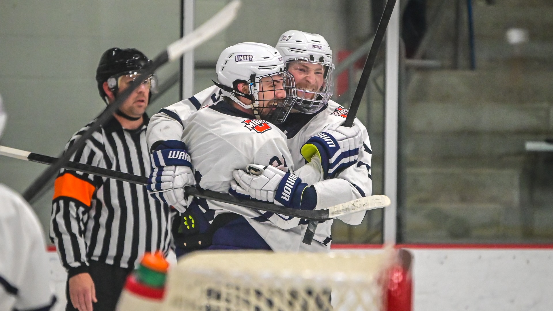 Celebration goal hug