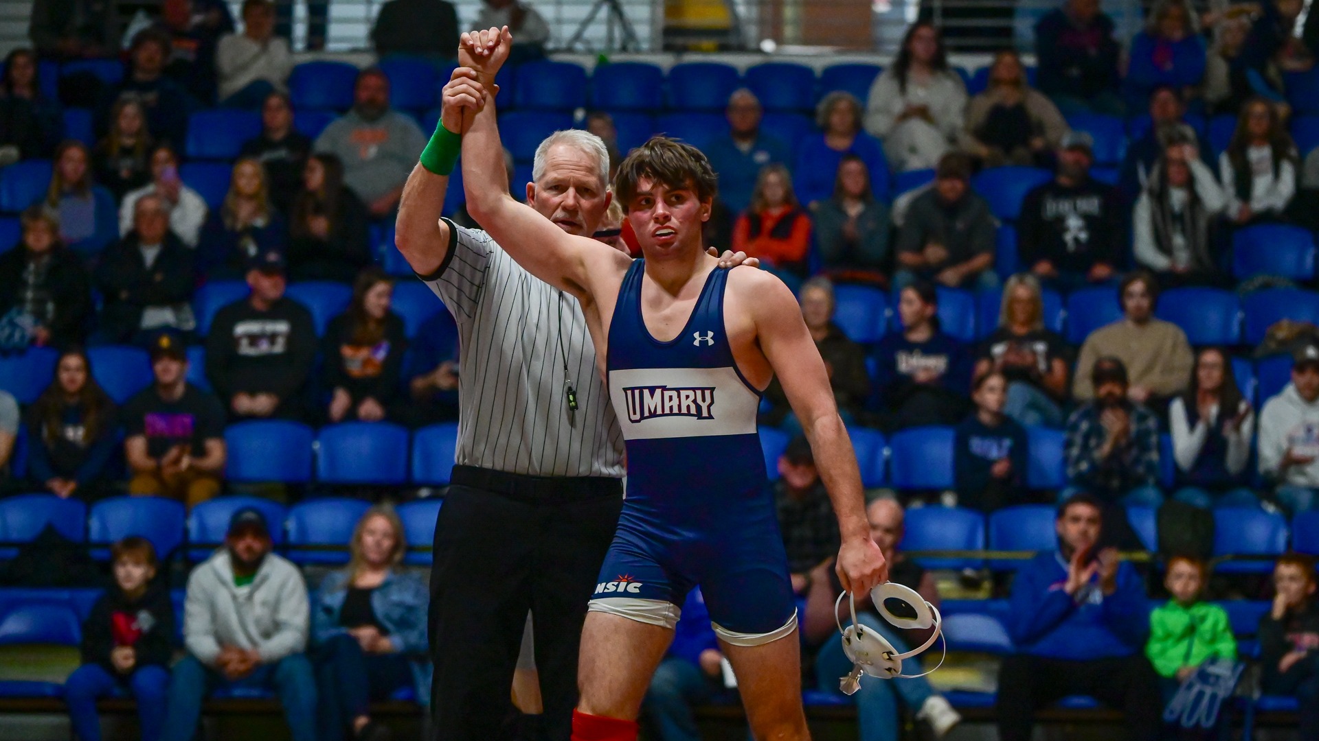 Kaden DeCoteau getting his hand raised