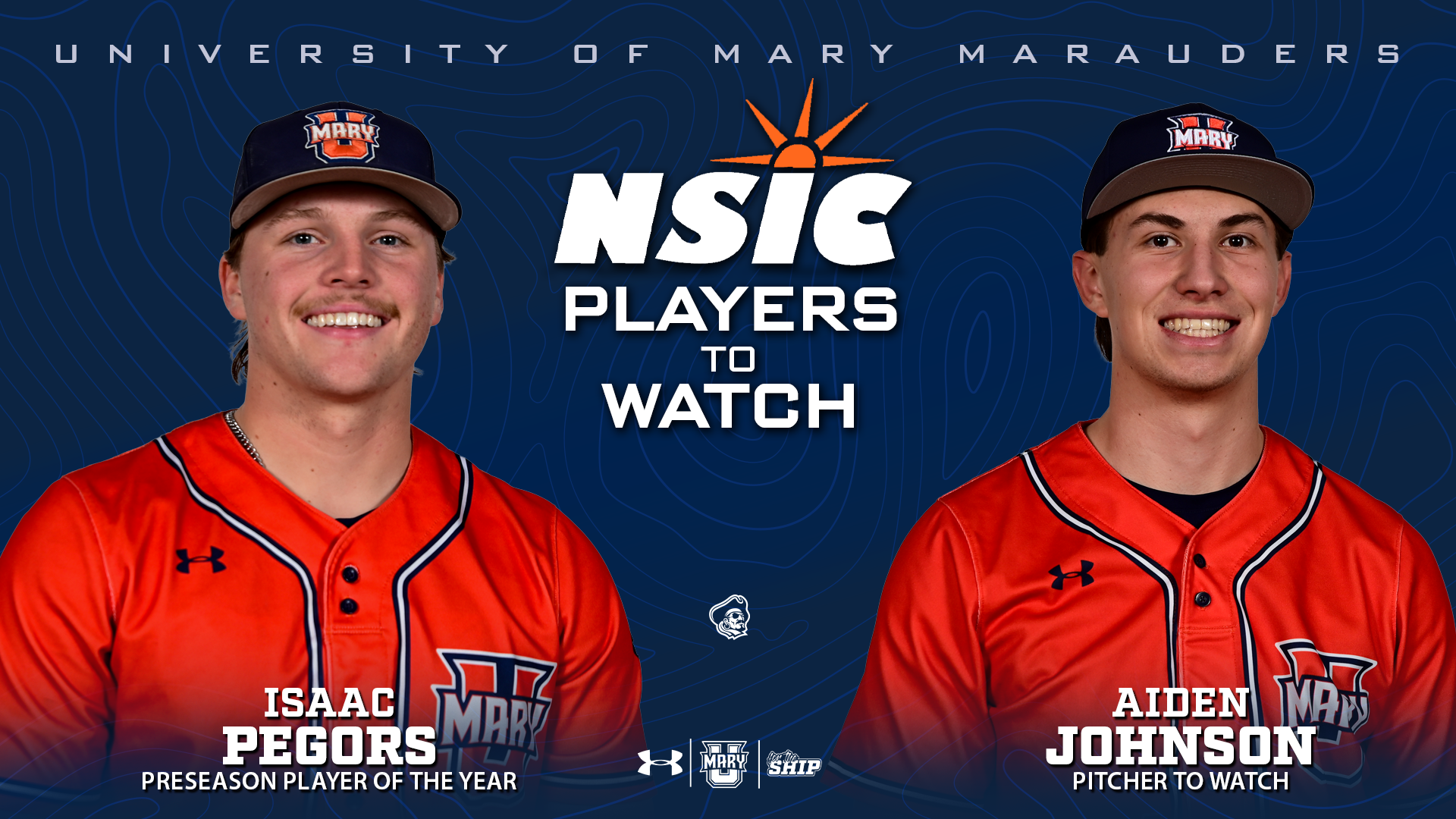 Isaac Pegors and Aiden Johnson 2026 NSIC preseason graphic