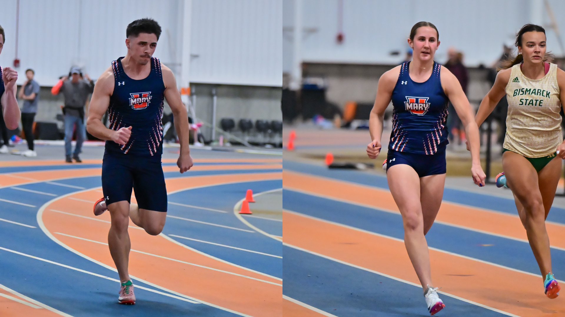 Dawson Hawkinson and Kate Van Erp at Marauders Indoor Opener