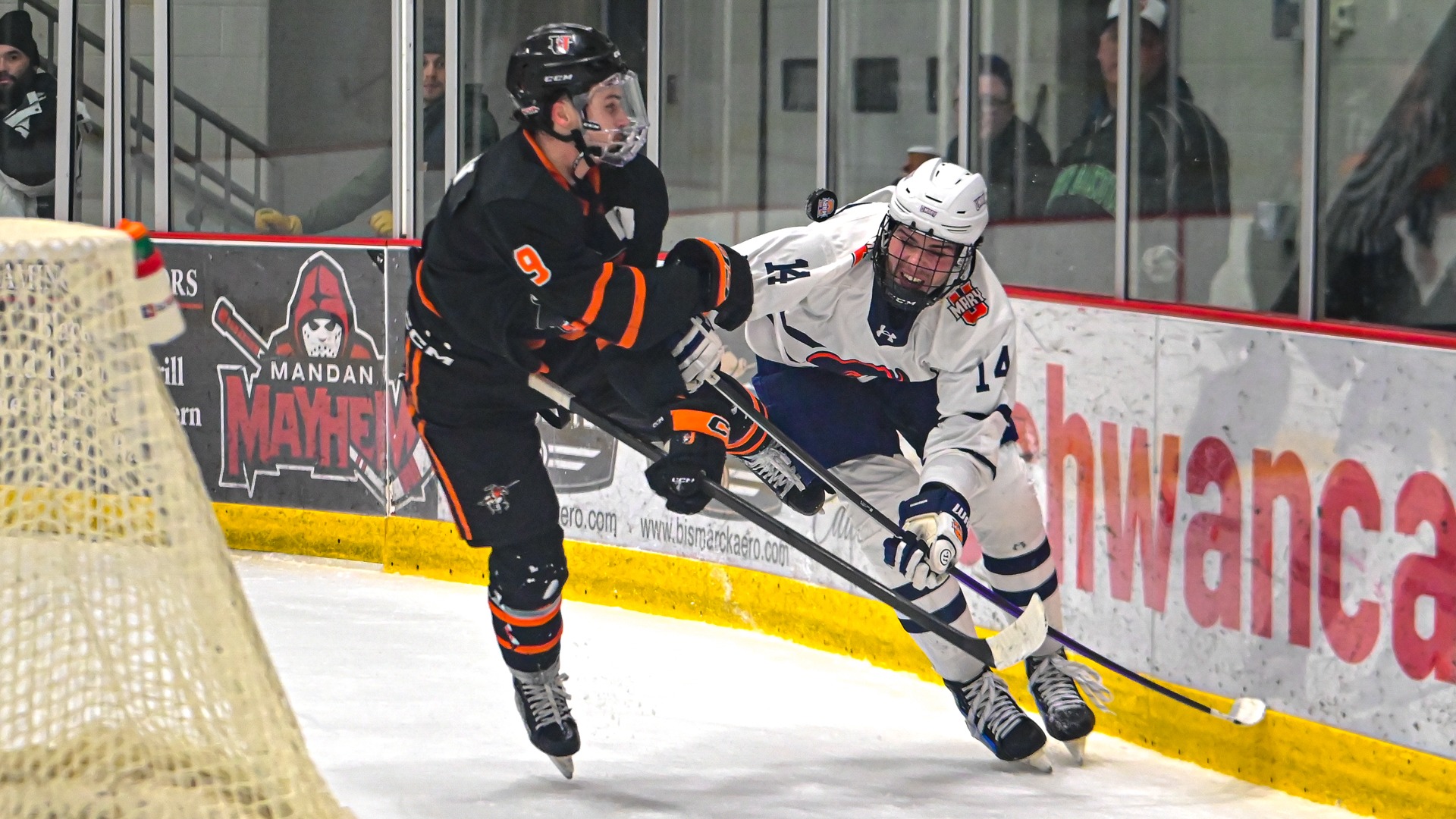 Dain Sardelli fights through Jimmies defender